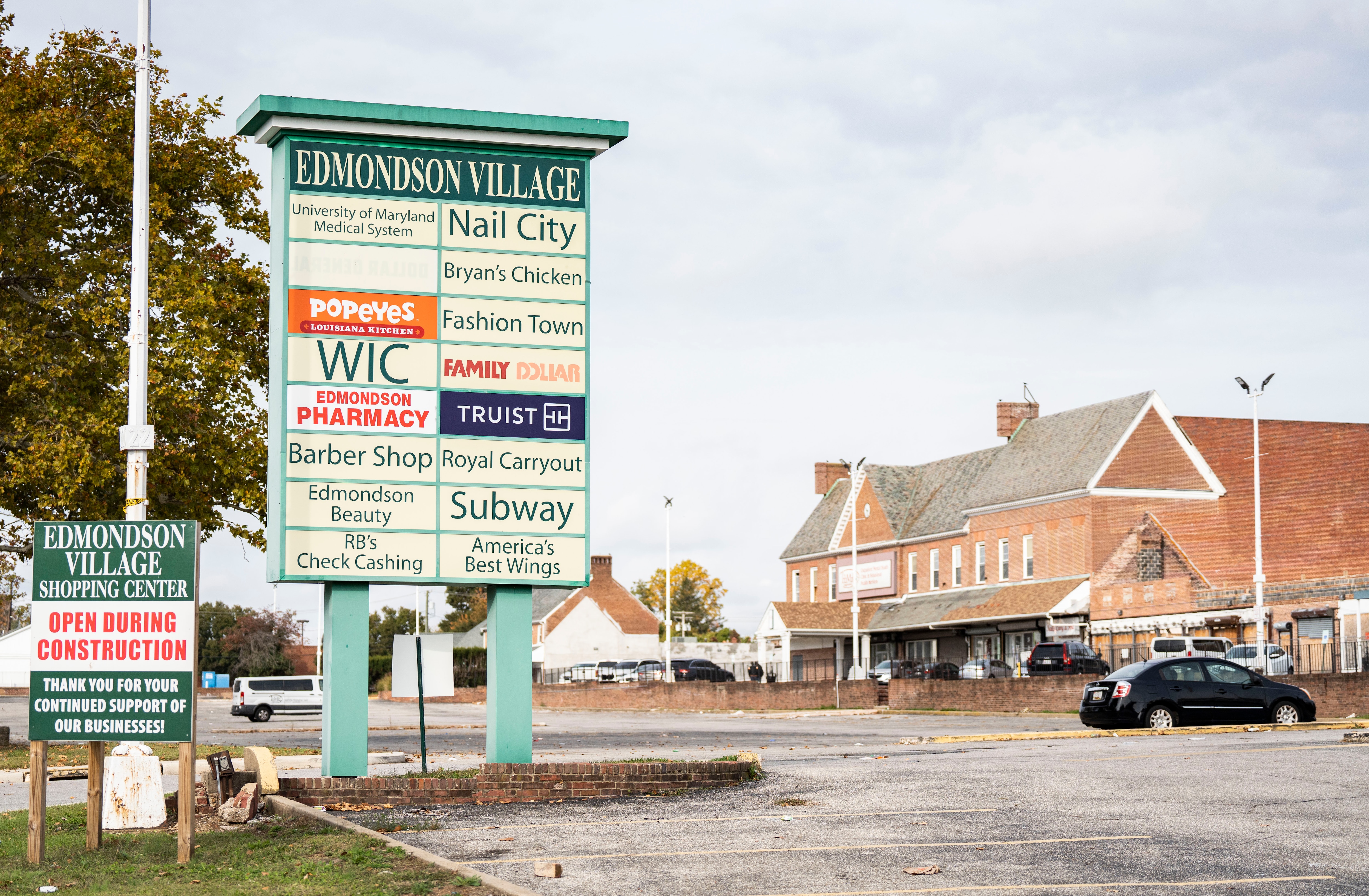 Edmondson Village Shopping Center in Baltimore, Monday, October 17, 2022.