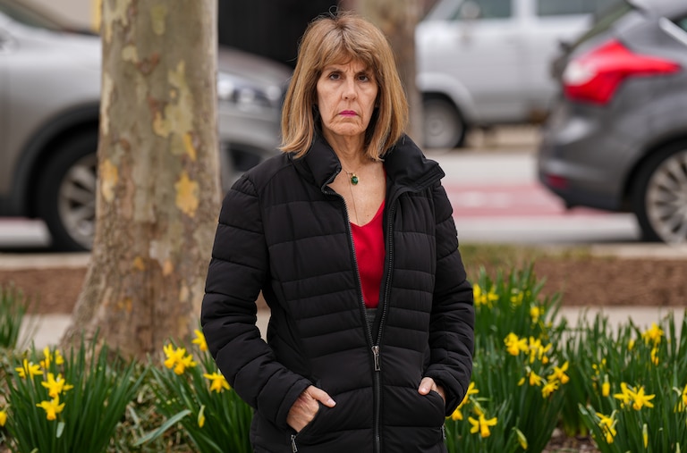 Isabel Mercedes Cumming, Baltimore City's Inspector General, stands for a portrait in War Memorial Plaza on Monday, March 13.