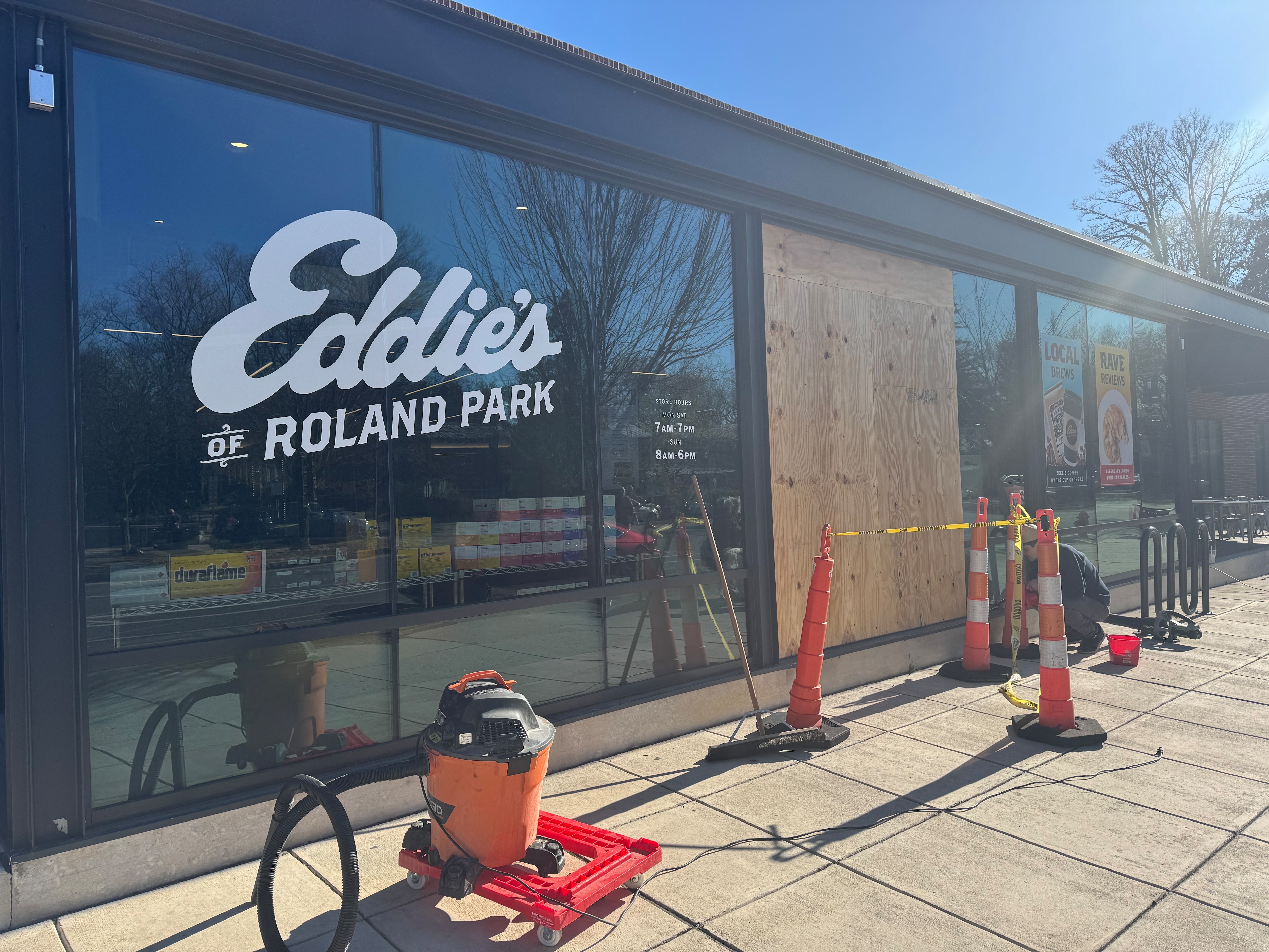 A vehicle crashed into an Eddie’s grocery for the second time this year. The incident this week happened at their recently renovated 5113 Roland Ave. location.