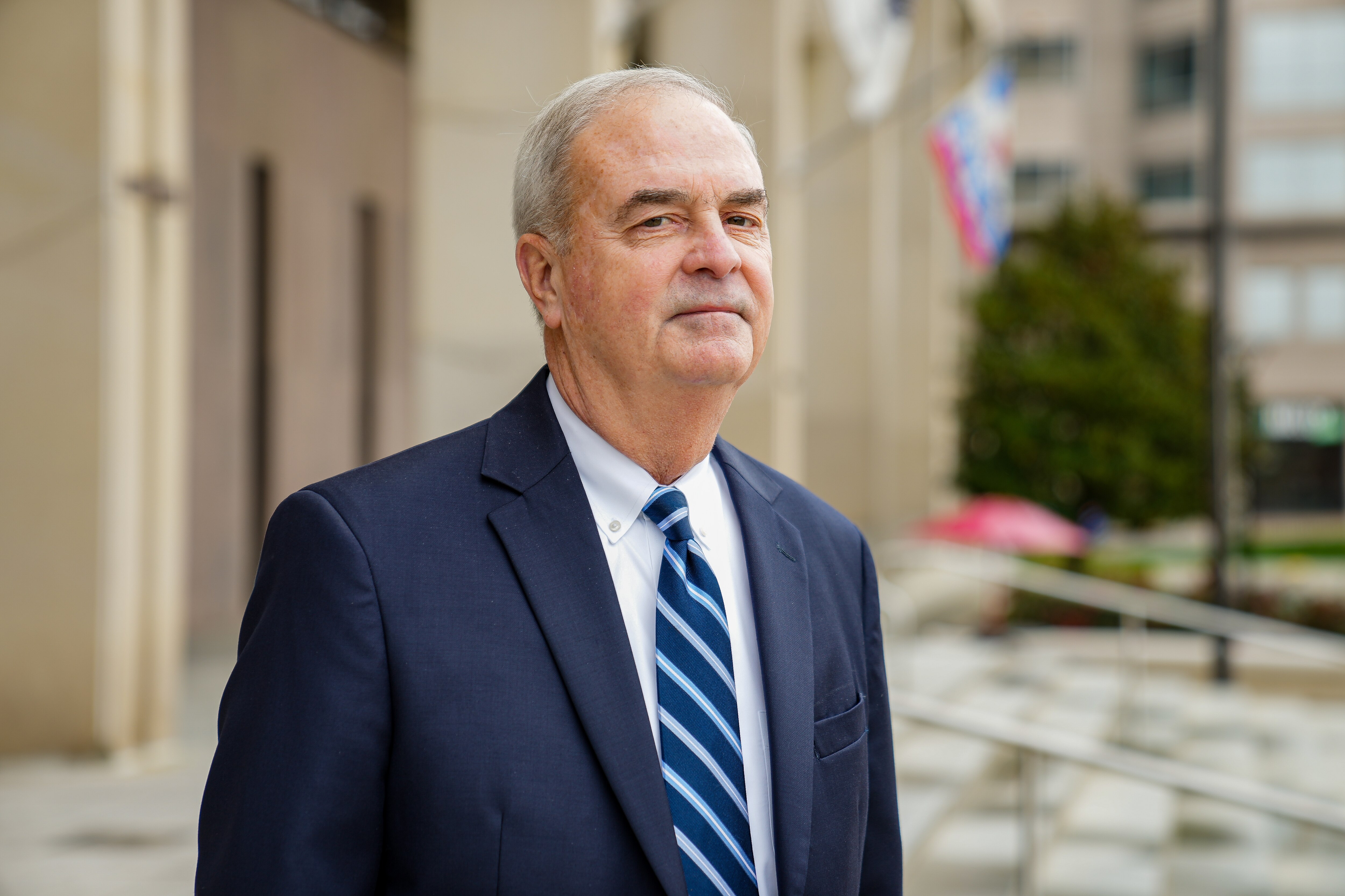 State's Attorney Scott Shellenberger takes a portrait at his Office in the Baltimore County Circuit Courthouse in 2022.