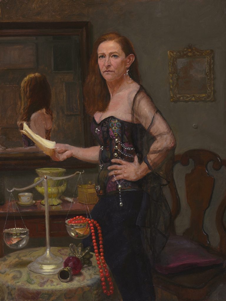 The Letter, painted in 2018 by Karen Warshal, and shown at SPCE, a contemporary art gallery in Glen Arm.