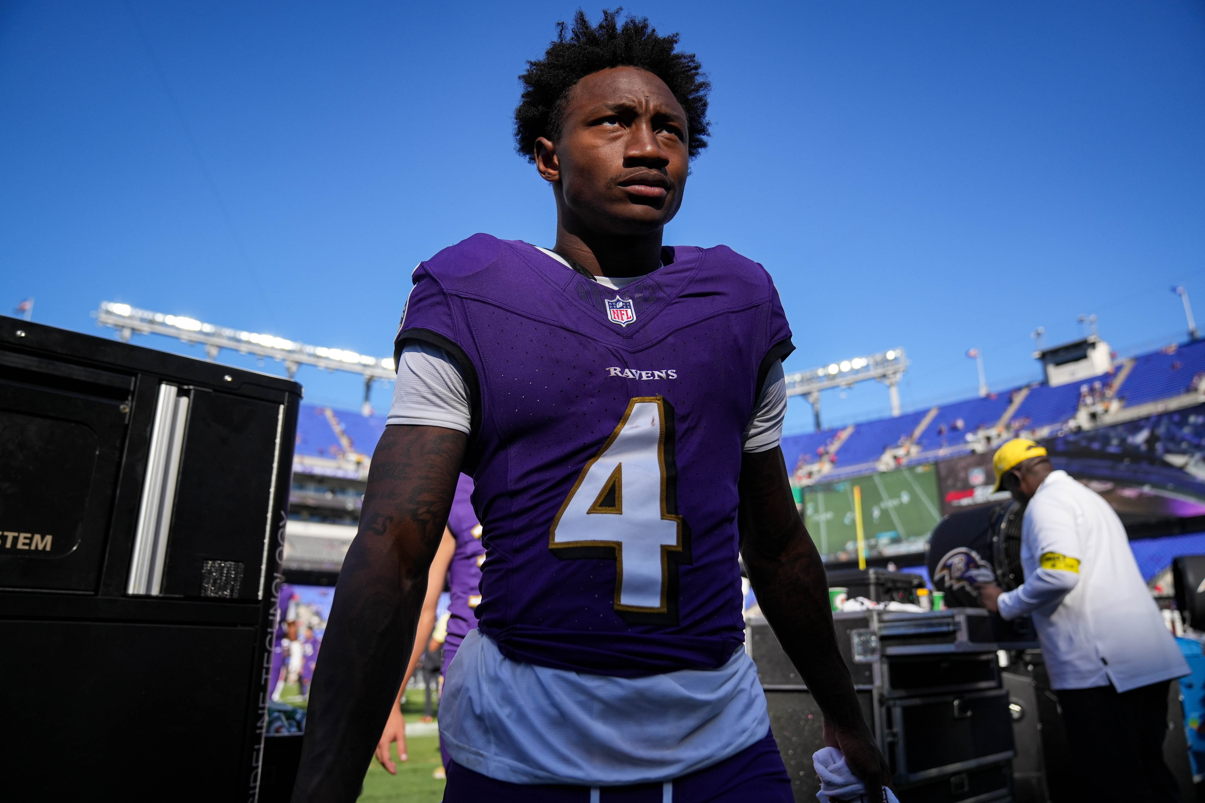 Ravens wide receiver Zay Flowers will be on the field against the Rams. He had a shoulder injury during the week. 