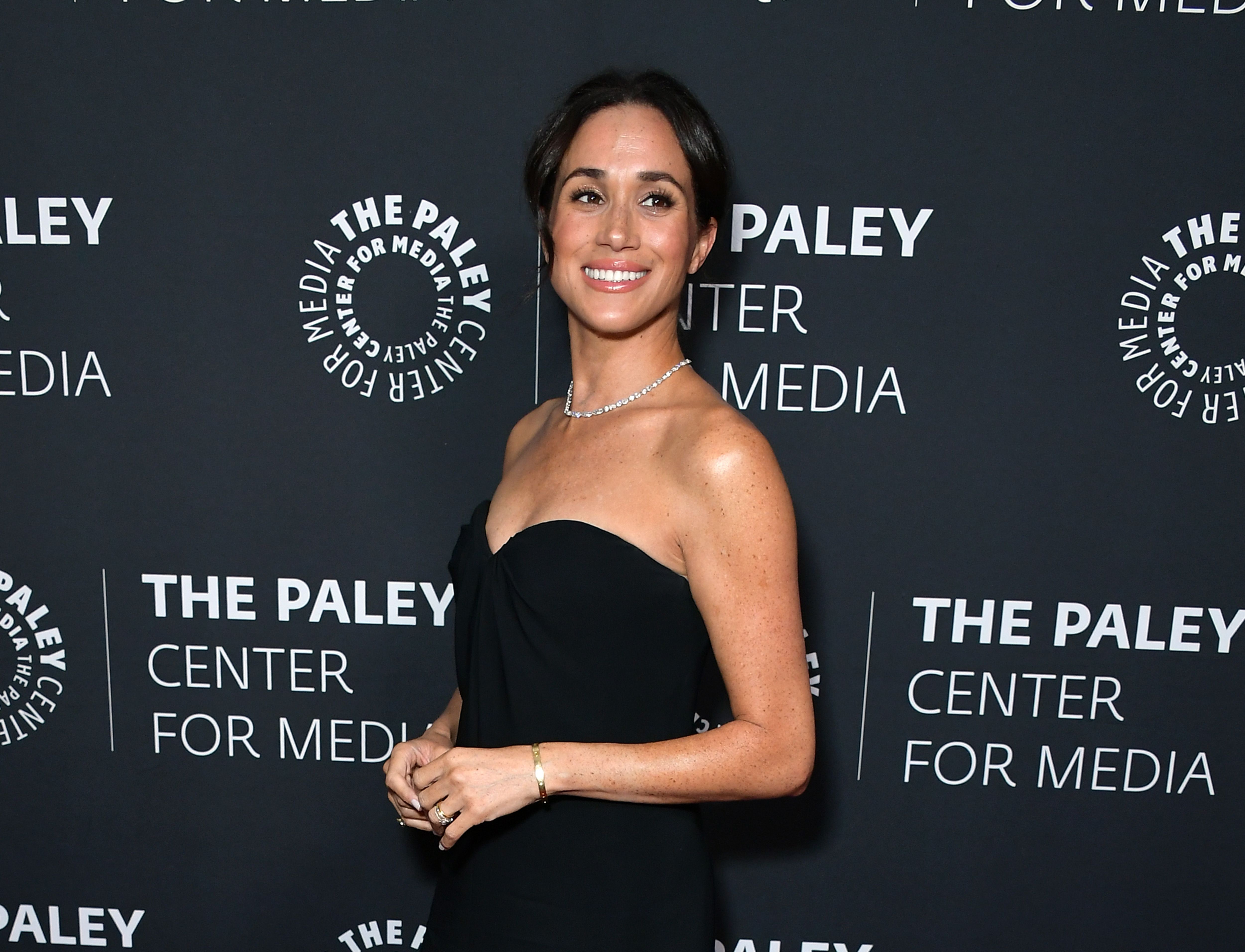 BEVERLY HILLS, CALIFORNIA - DECEMBER 04: Meghan, Duchess of Sussex, attends The Paley Center for Media hosts Paley Honors Fall Gala honoring Tyler Perry at Beverly Wilshire, A Four Seasons Hotel on December 04, 2024 in Beverly Hills, California. (Photo by Unique Nicole/Getty Images)