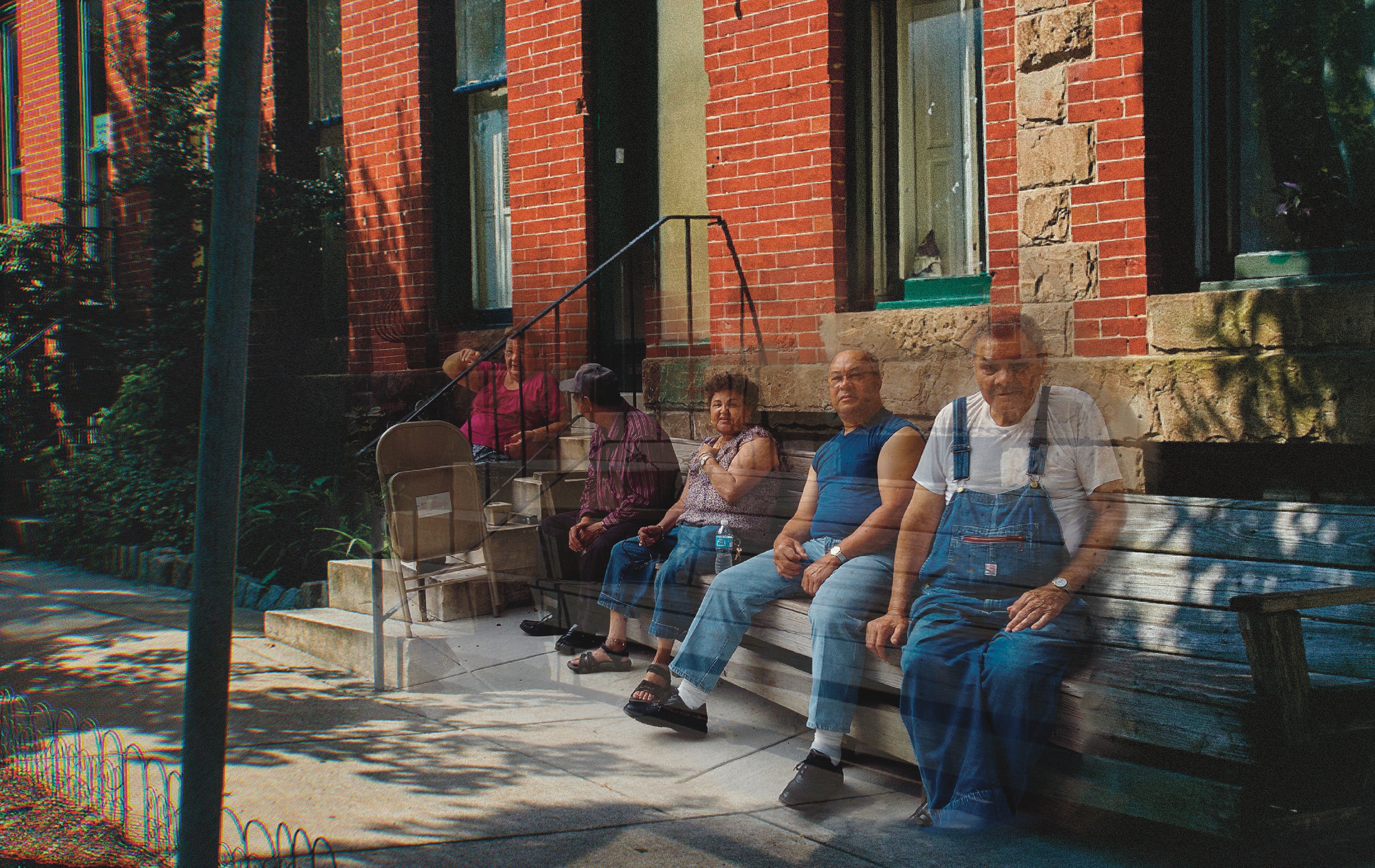 Generations enjoy Slim's bench.