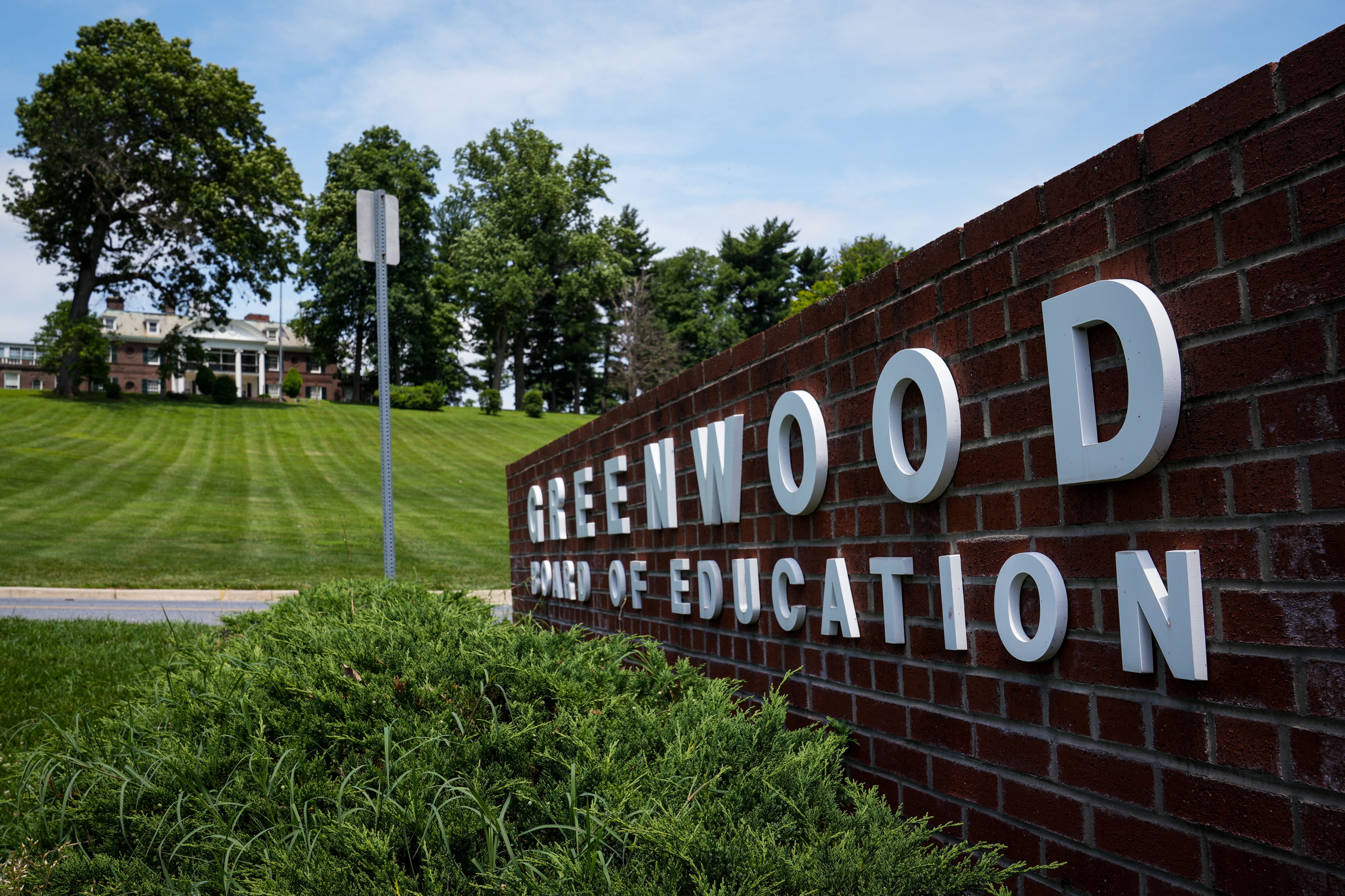 6/16/22—Exterior of the Greenwood campus of the Baltimore County Board of Education.
