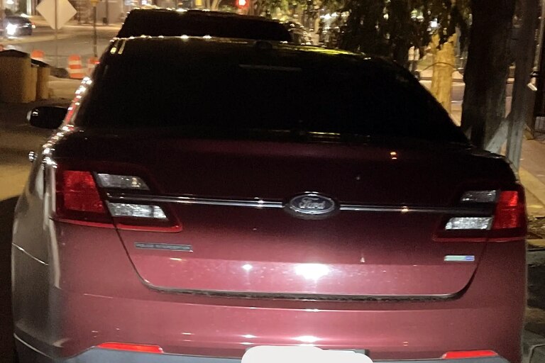 Melvin Andrew Pinkney Jr., of California, Maryland, was driving a Ford Taurus when he was arrested on Tuesday for allegedly posing as an officer after he pulled over a Montgomery County Police officer.