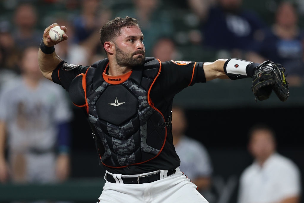 BALTIMORE, MARYLAND - MAY 20: Anthony Bemboom #37 of the Baltimore Orioles throws the ball against the Tampa Bay Rays at Oriole Park at Camden Yards on May 20, 2022 in Baltimore, Maryland.