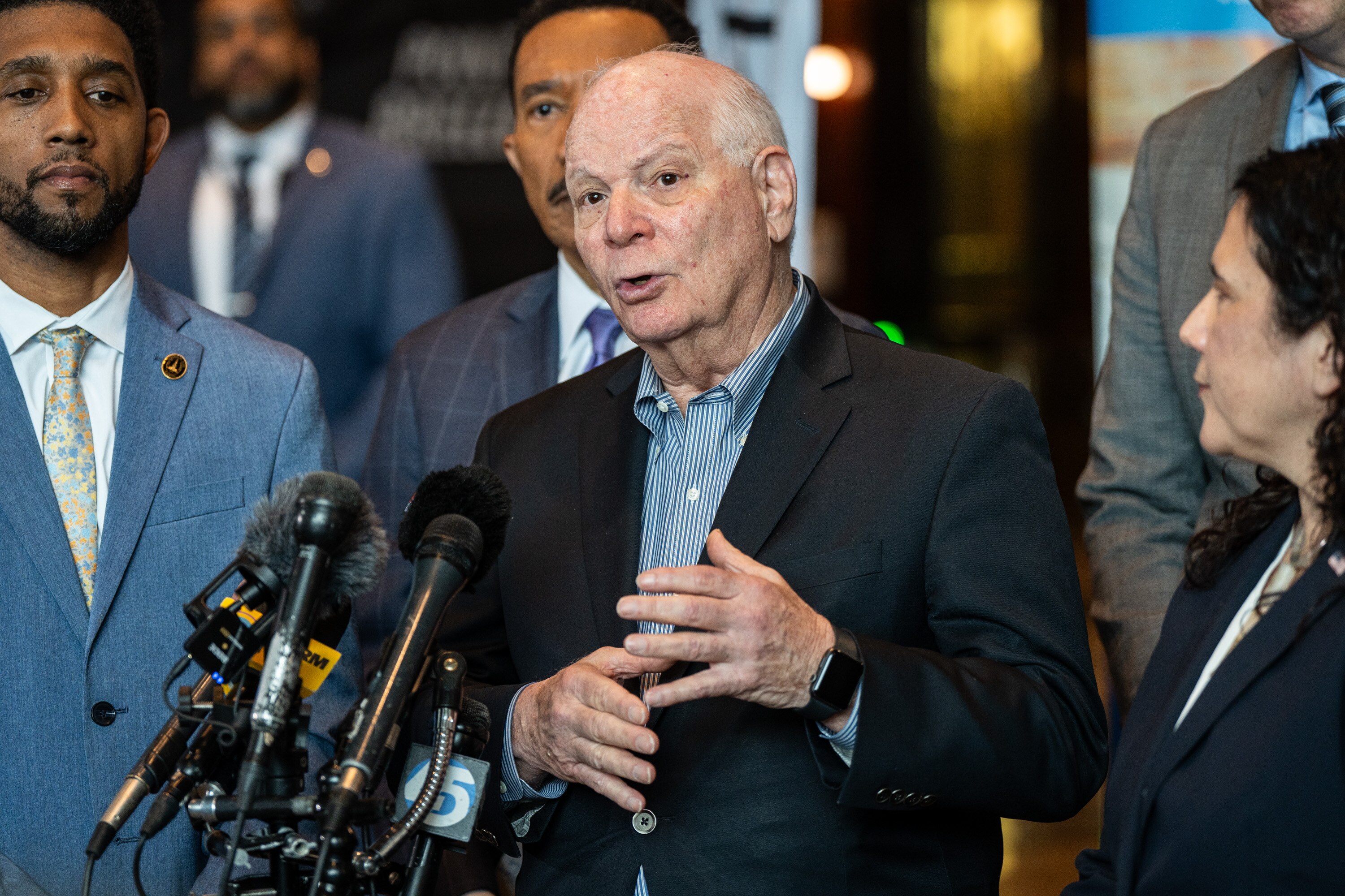 U.S. Senator Ben Cardin says there's hope that the entire channel for the Port of Baltimore will be cleared by the end of May. Cardin spoke during a press on Thursday, April 4, 2024.