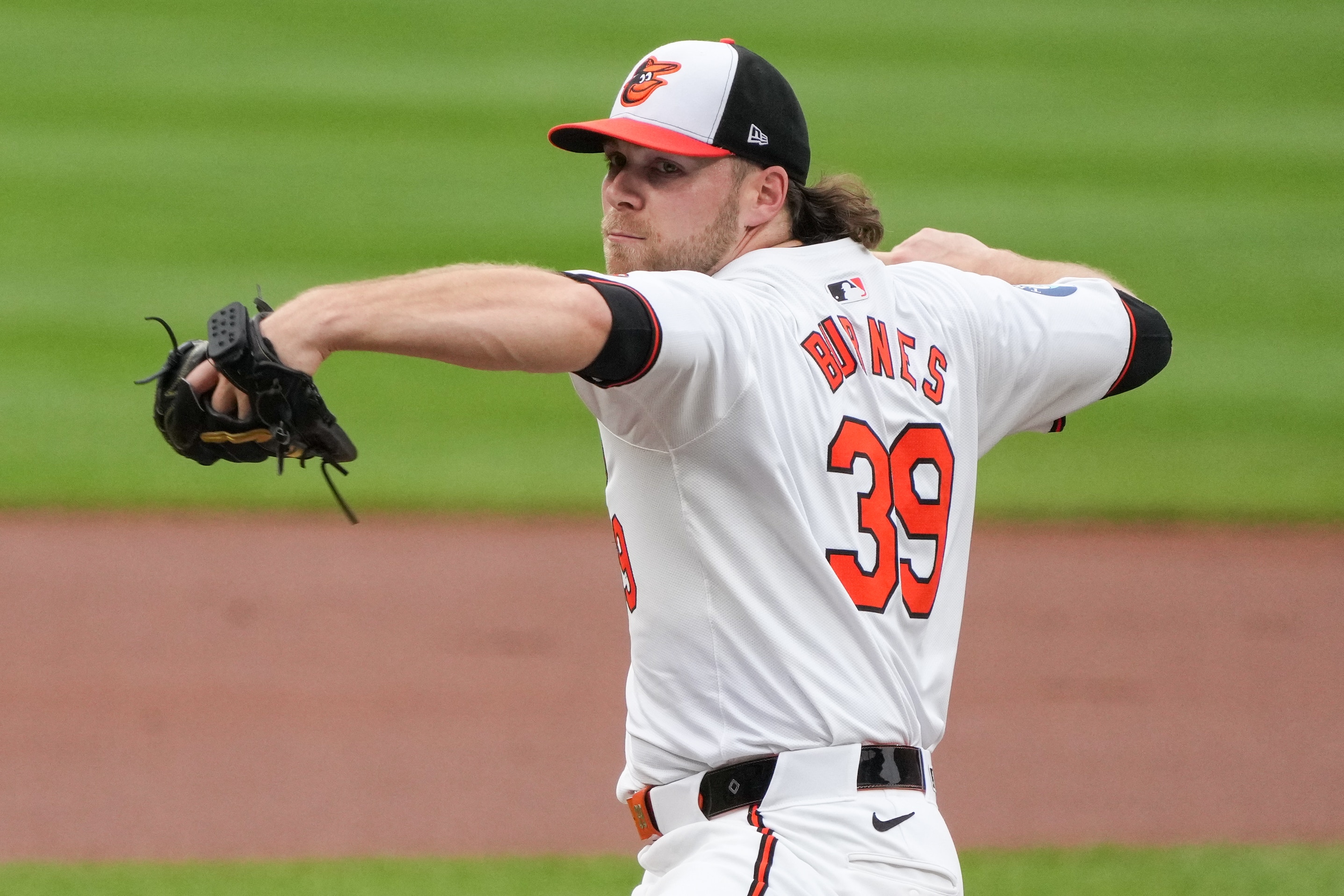Baltimore Orioles starter Corbin Burnes chugged through 6 2/3 innings of two-run ball on Tuesday night.