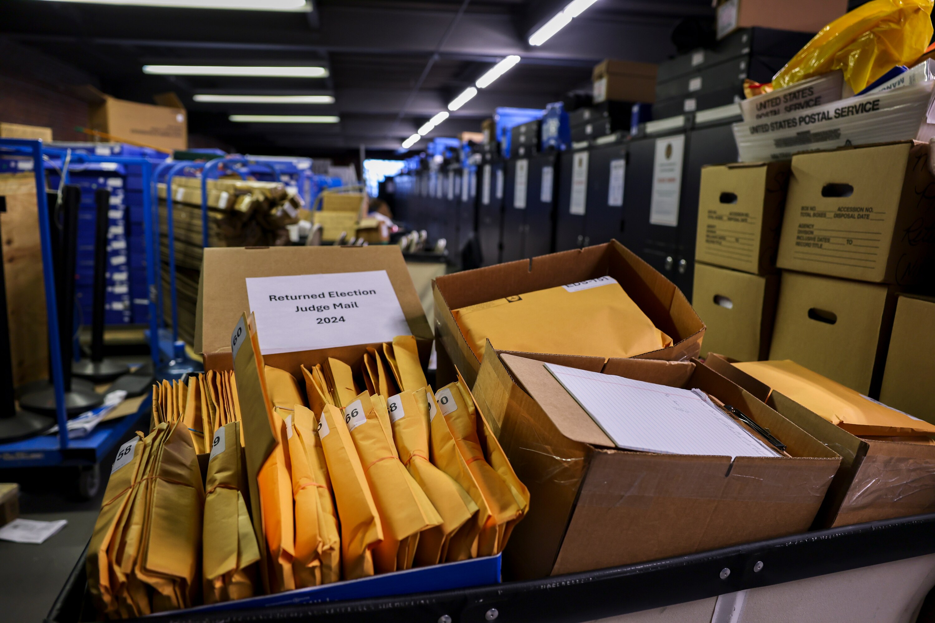 The Baltimore City Board of Elections' warehouse on Franklintown Road serves as storage for voting equipment and voting records, despite numerous safety concerns.