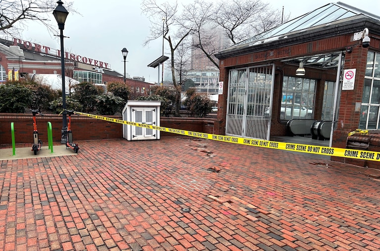 MARCH 3, 2026 - 700 block of East Baltimore Street at Shot Tower Station.