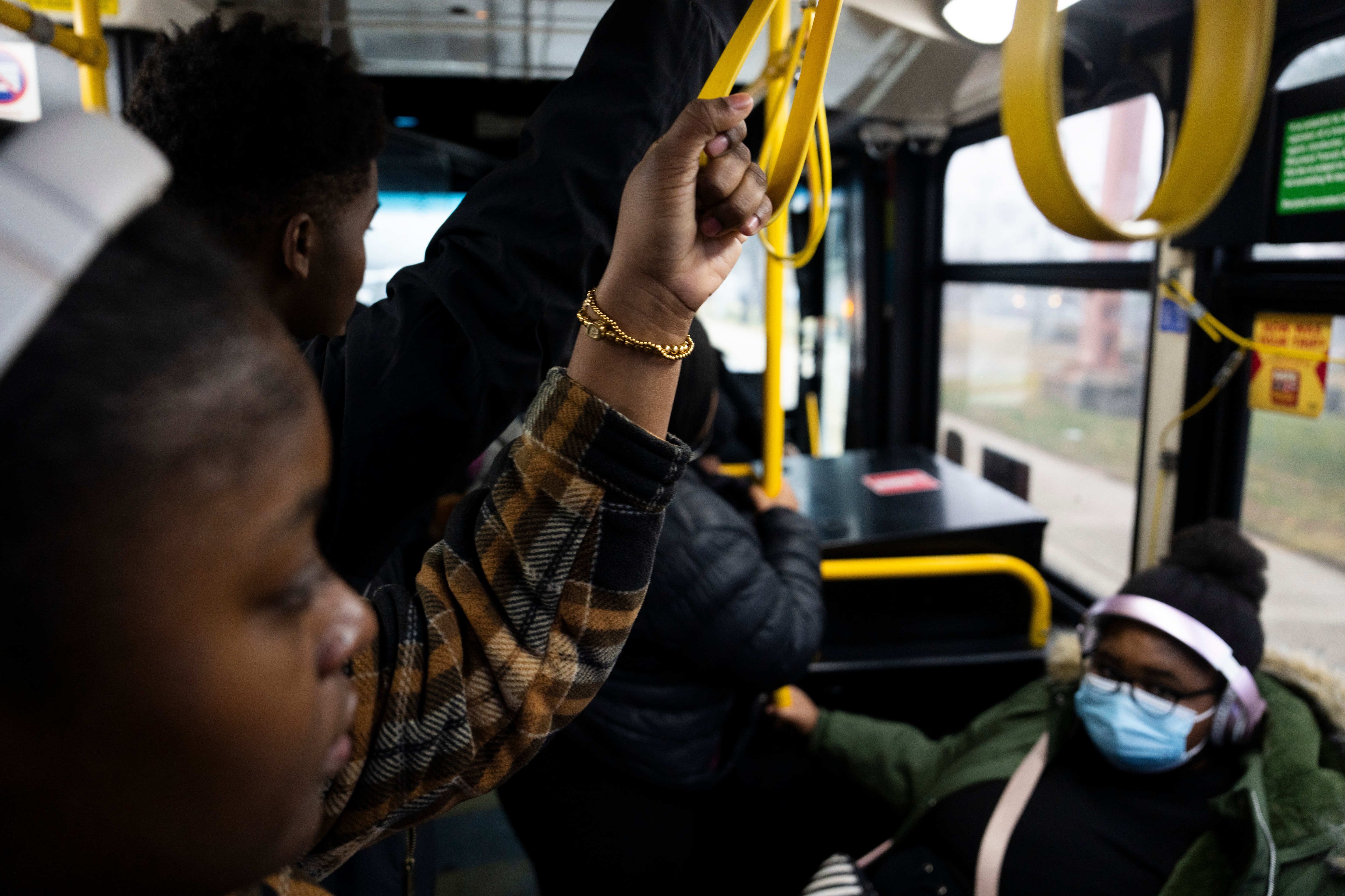 Brooke Bourne, a senior at Western High School, has quite the journey home from school. She takes a bus and the subway to get home on a foggy December day. Each form of transit has nine stops.