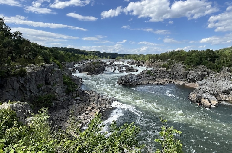 A 22-year-old man died Sunday while kayaking the Potomac River near Great Falls..