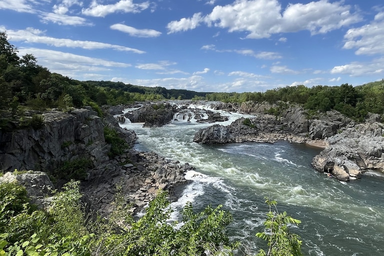 A 22-year-old man died Sunday while kayaking the Potomac River near Great Falls..