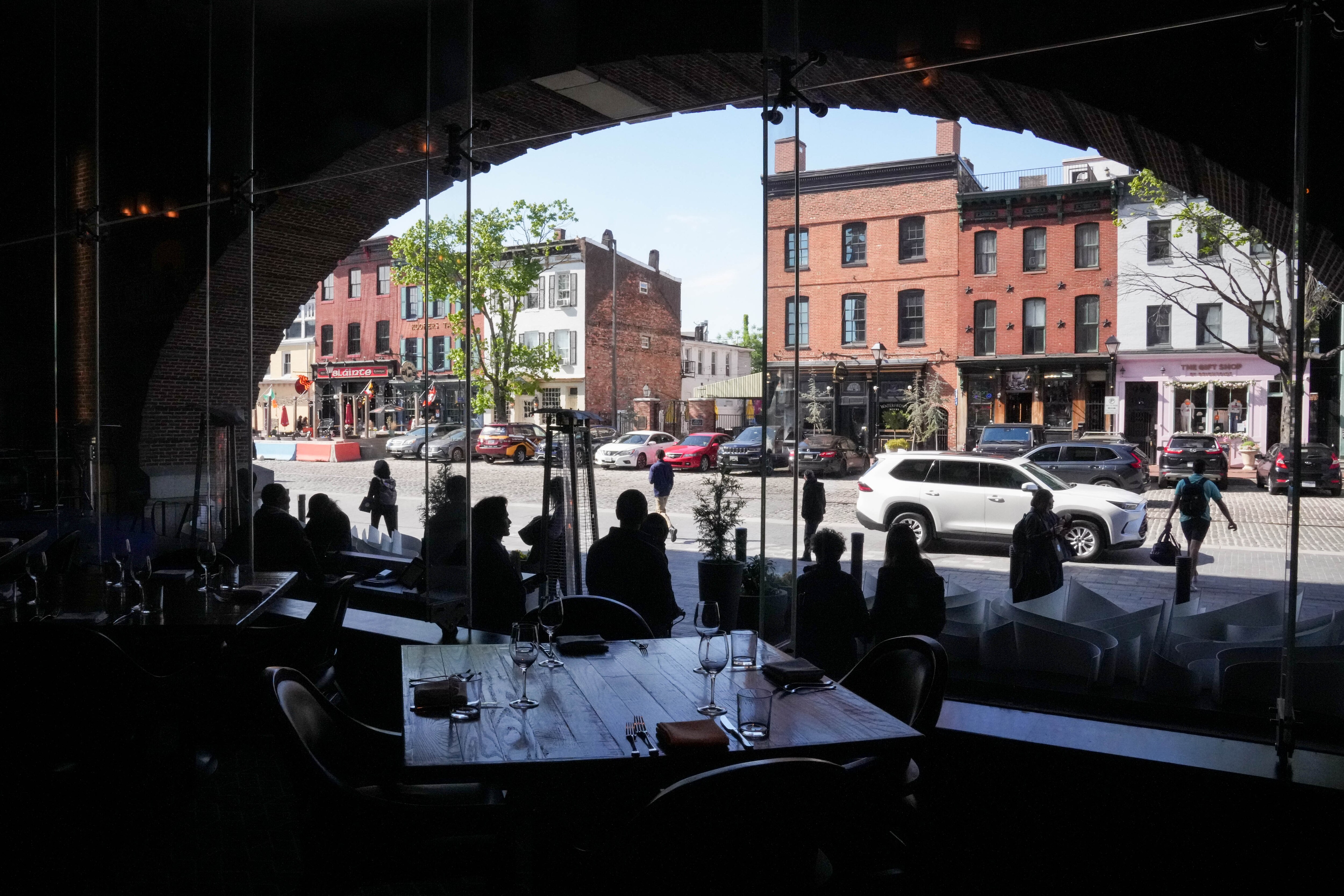 A view of Thames Street in Fells Point.