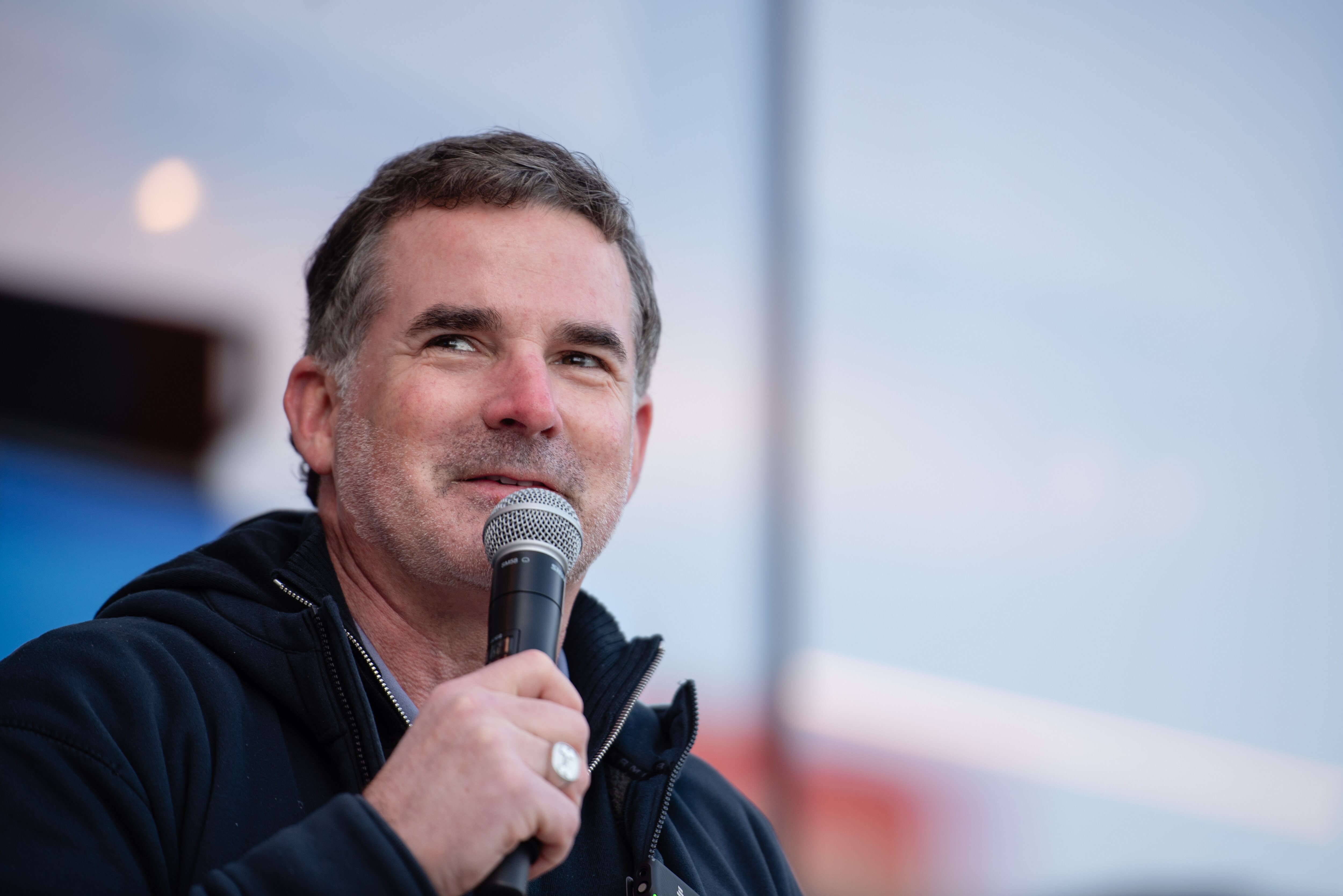 Under Armour CEO Kevin Plank speaks during the grand opening ceremony for the Under Armour store at their Baltimore Peninsula campus on Dec. 7.
