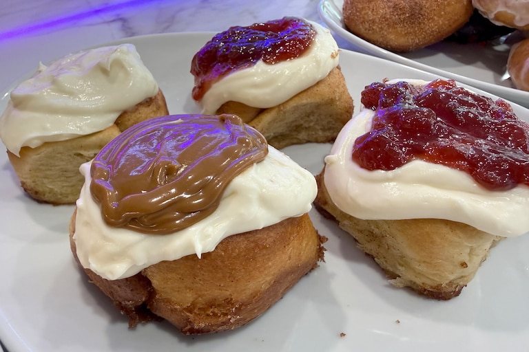 Cinnamon rolls are the centerpiece of the menu at Sunday Social.