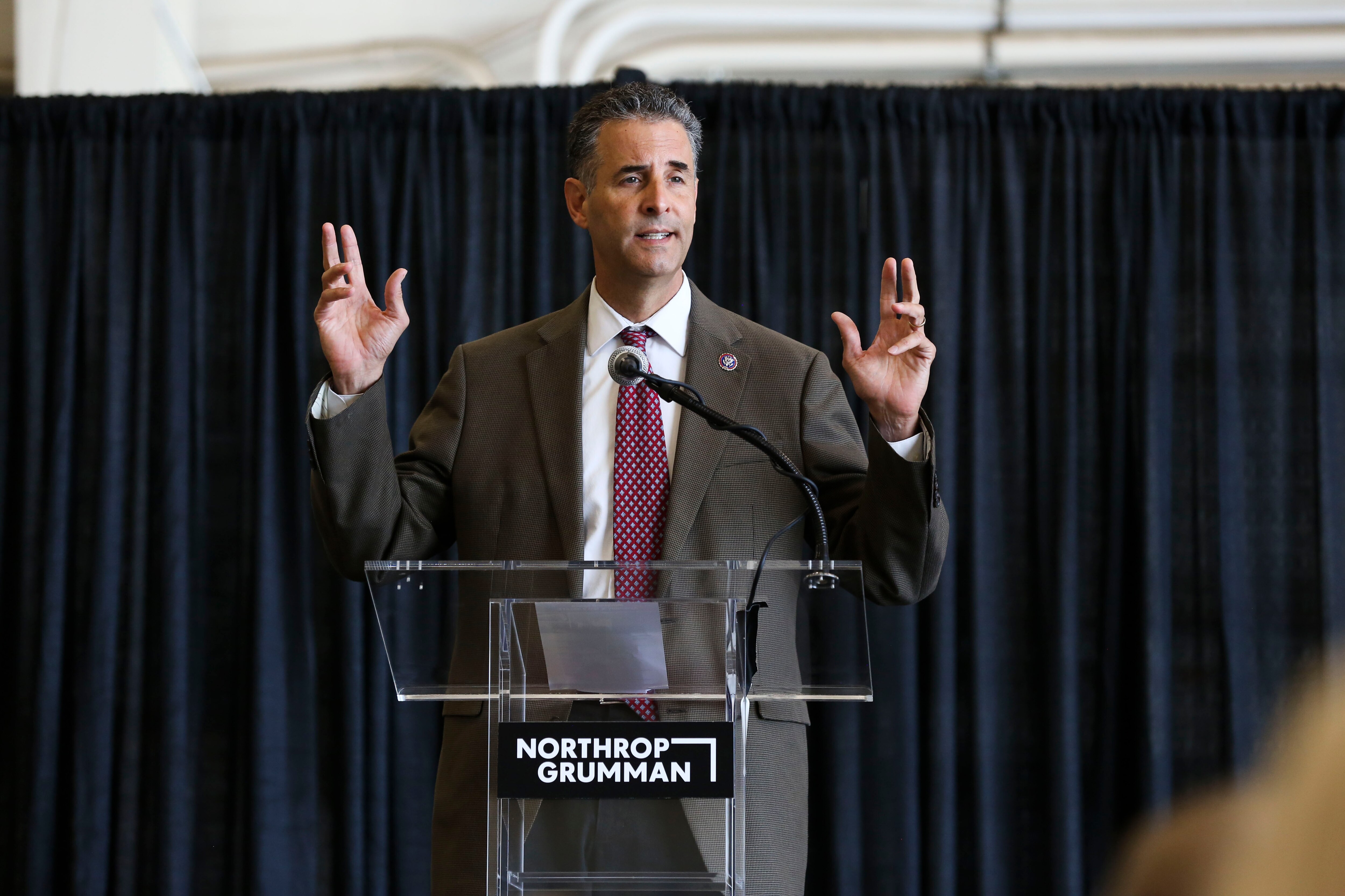 U.S. Rep. John Sarbanes speaks at a news conference.