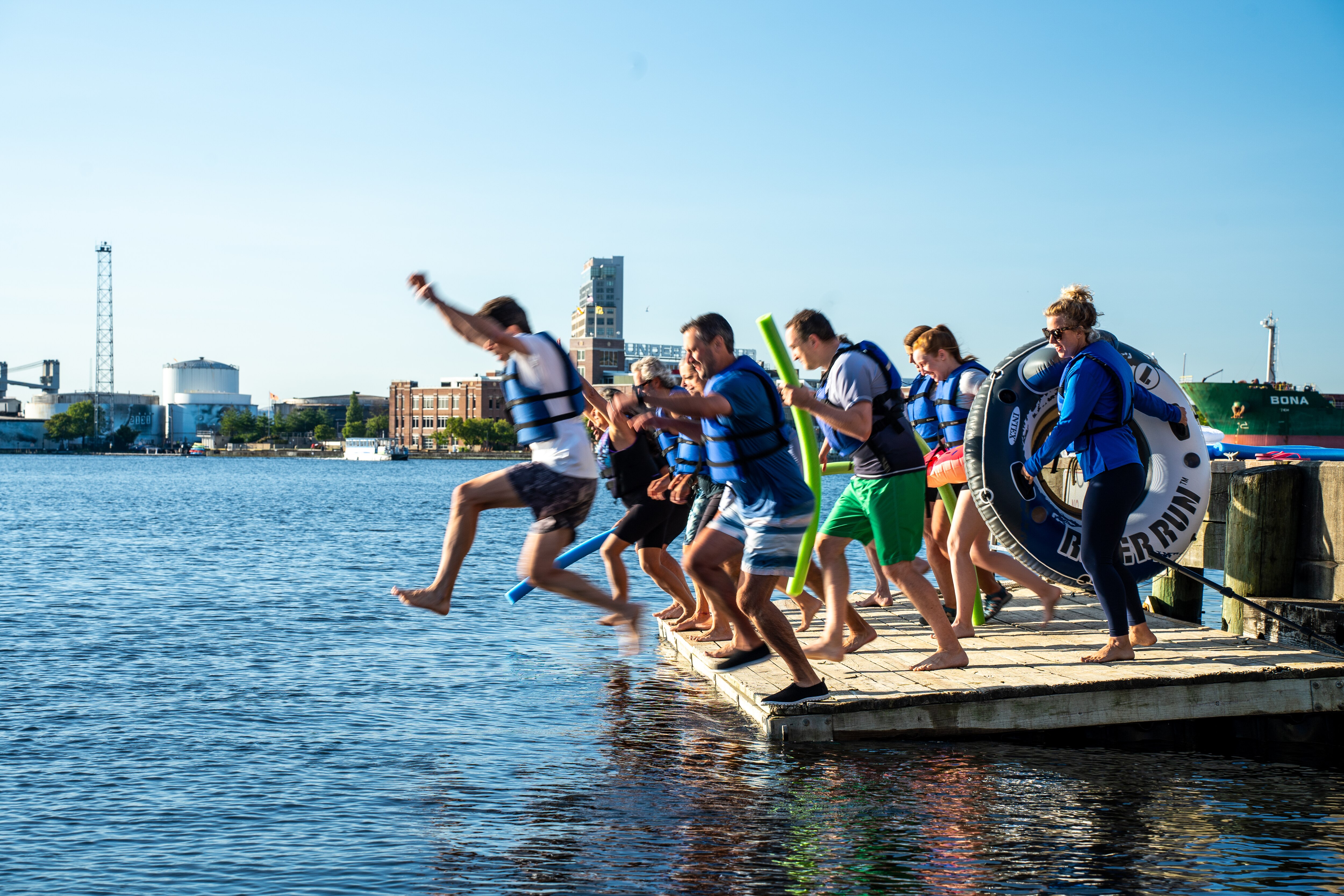 The Waterfront Partnership of Baltimore is promoting a Healthy Harbor in Baltimore took a test swim in the waters in September. The group is promoting making the harbor swimmable by 2024.