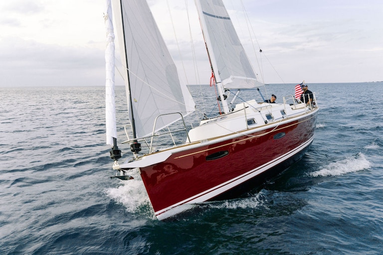 The Tartan 34 is an American-made boat, described as ideal for cruising in shallow water like the Chesapeake, making its debut at the Annapolis Sailboat Show in October.