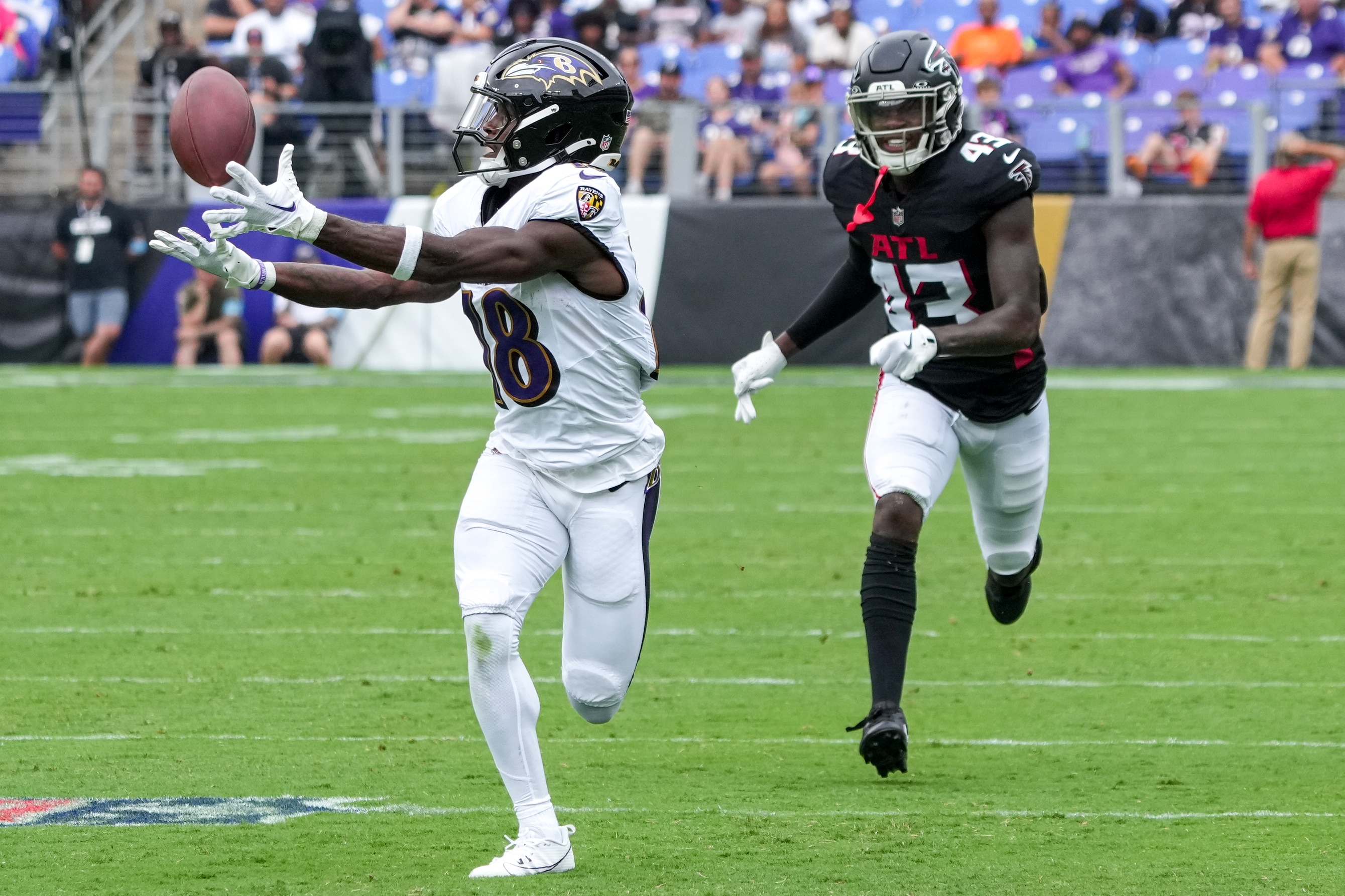 Wide receiver Dayton Wade was one of 15 players released Tuesday who was signed to the Ravens’ practice squad Wednesday.