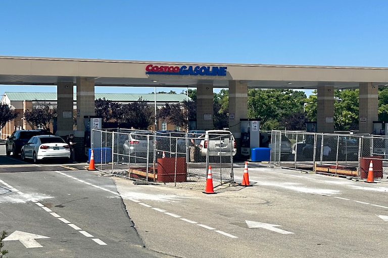 Costco’s fueling station in the Gateway Overlook shopping center at 6670 Marie Curie Drive, pictured here, will close June 8, 2026, for construction and remain closed until mid-August.