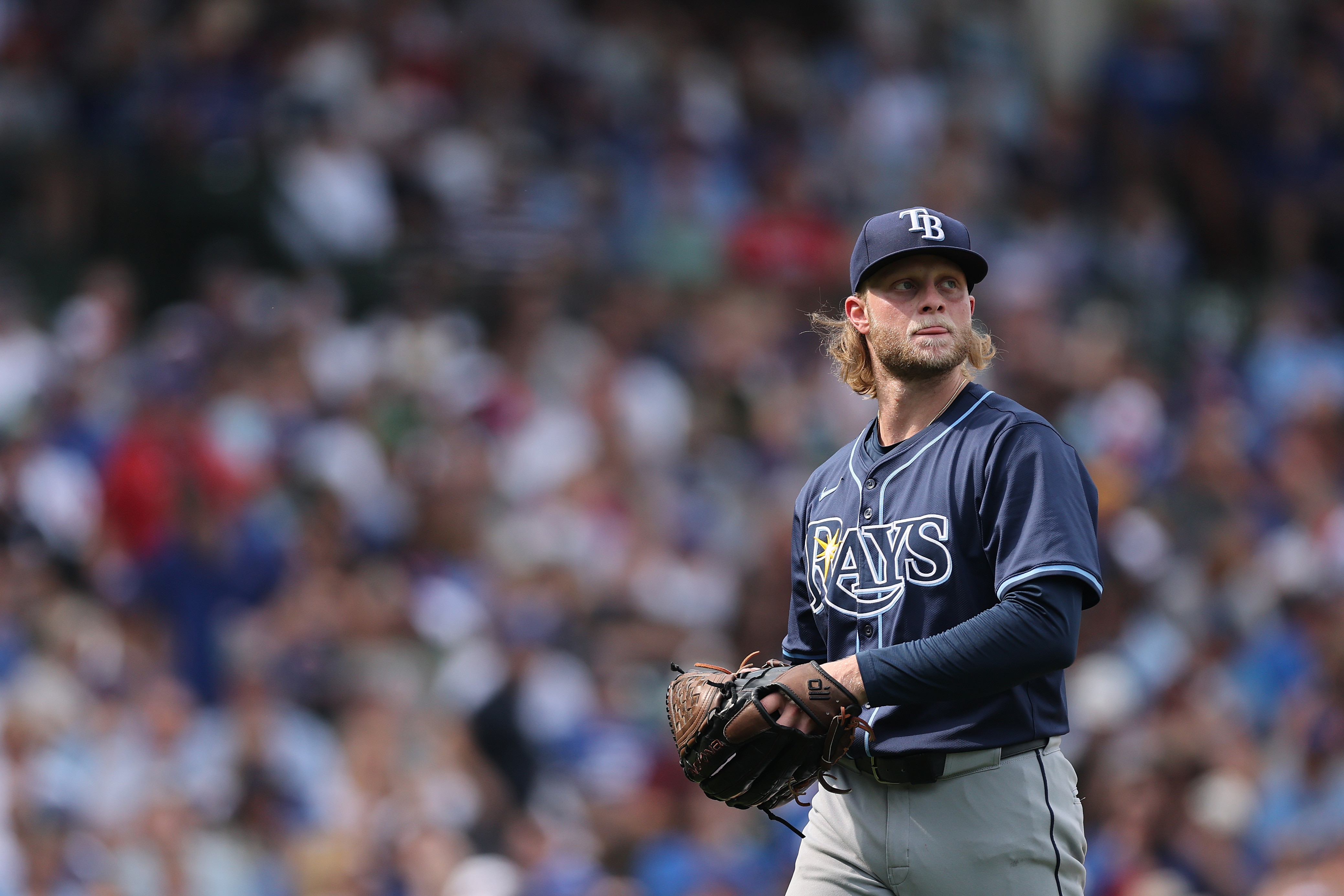 The Orioles acquired right-handed pitcher Shane Baz, a former first-round pick who had a solid but unspectacular season last year for the Tampa Bay Rays.