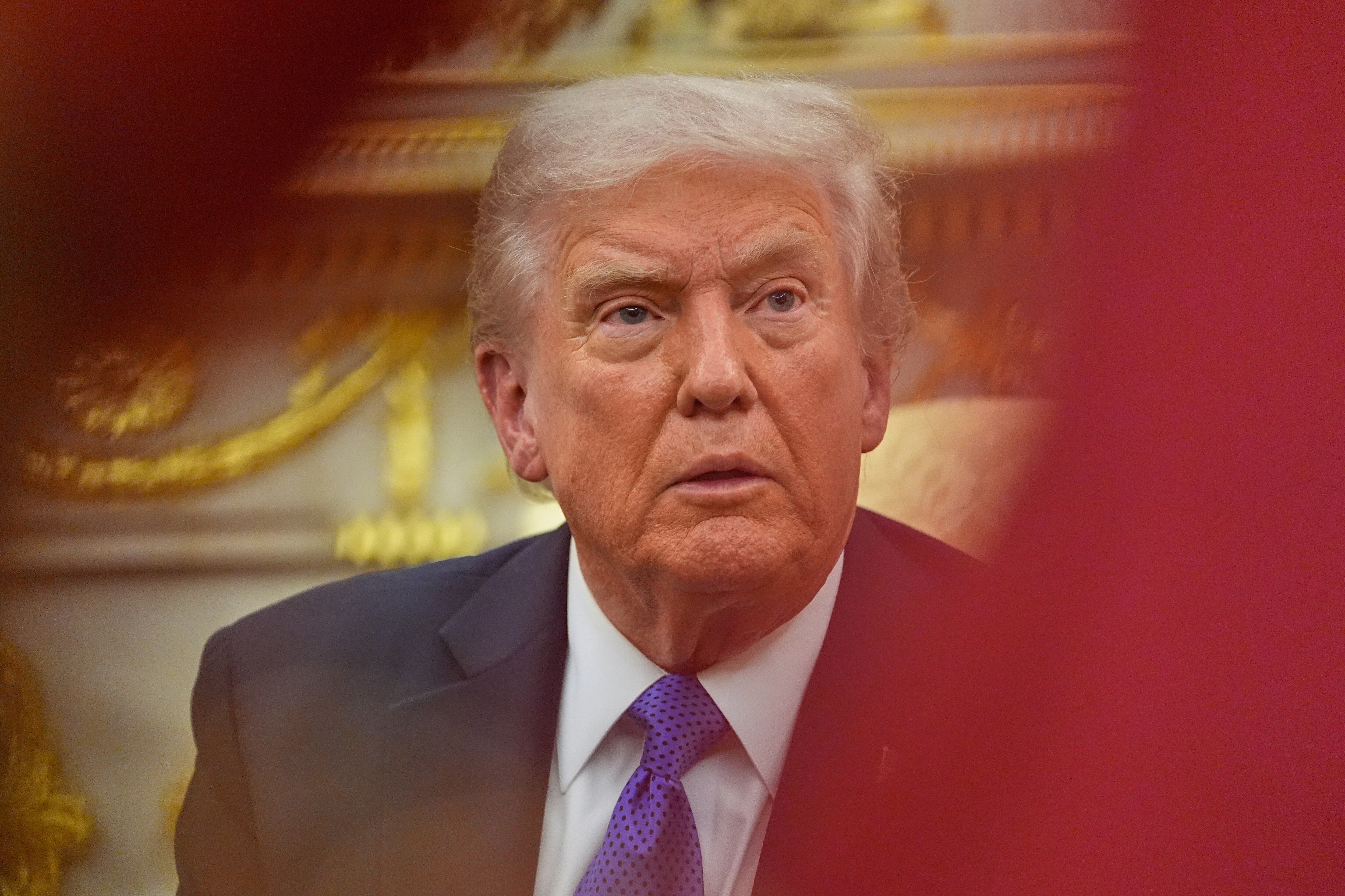 President Donald Trump meets with NATO Secretary General Mark Rutte in the Oval Office of the White House, Wednesday, Oct. 22, 2025, in Washington.