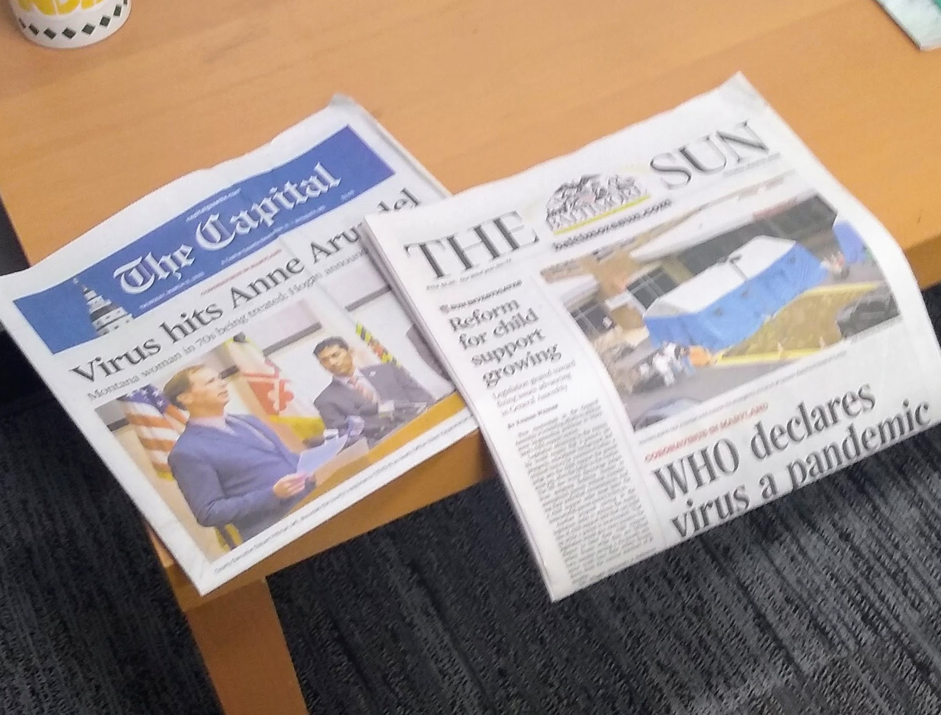 When the pandemic shut The Capital's newsroom in Annapolis, I took a last look before walking out the door. I hope the newspapers survive their new owner.