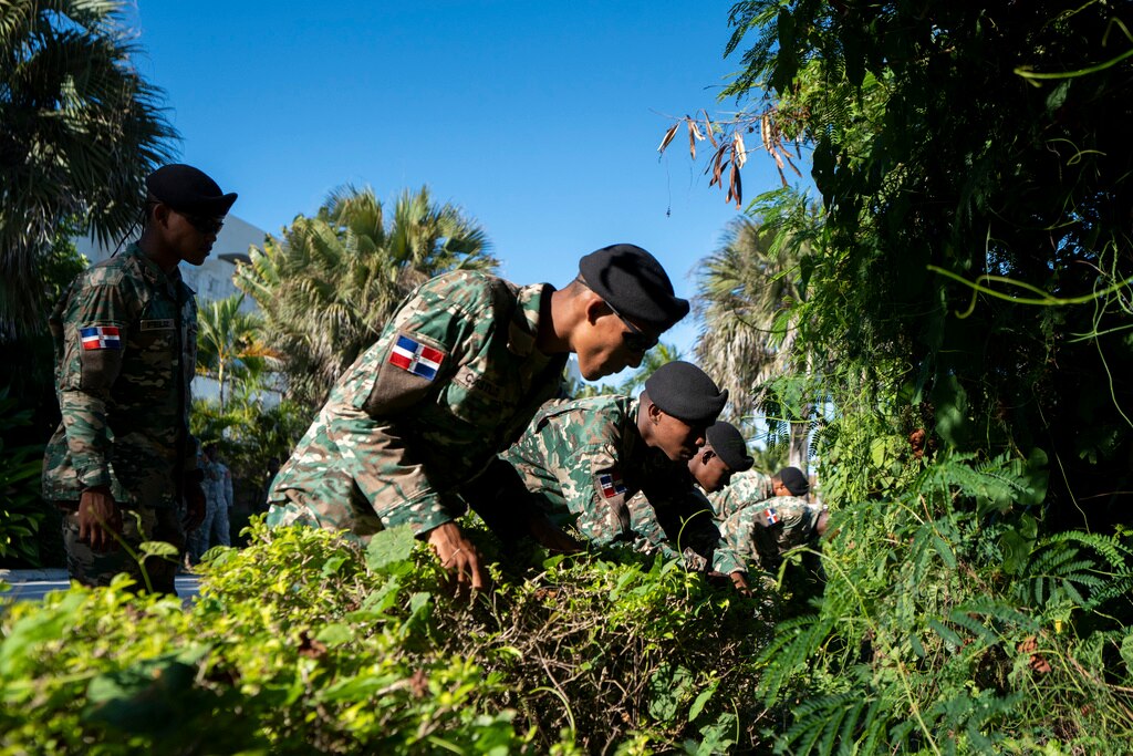 Military personnel search for Sudiksha Konanki, a university student from the U.S. who disappeared on a beach in Punta Cana, Dominican Republic, Monday, March. 10, 2025.