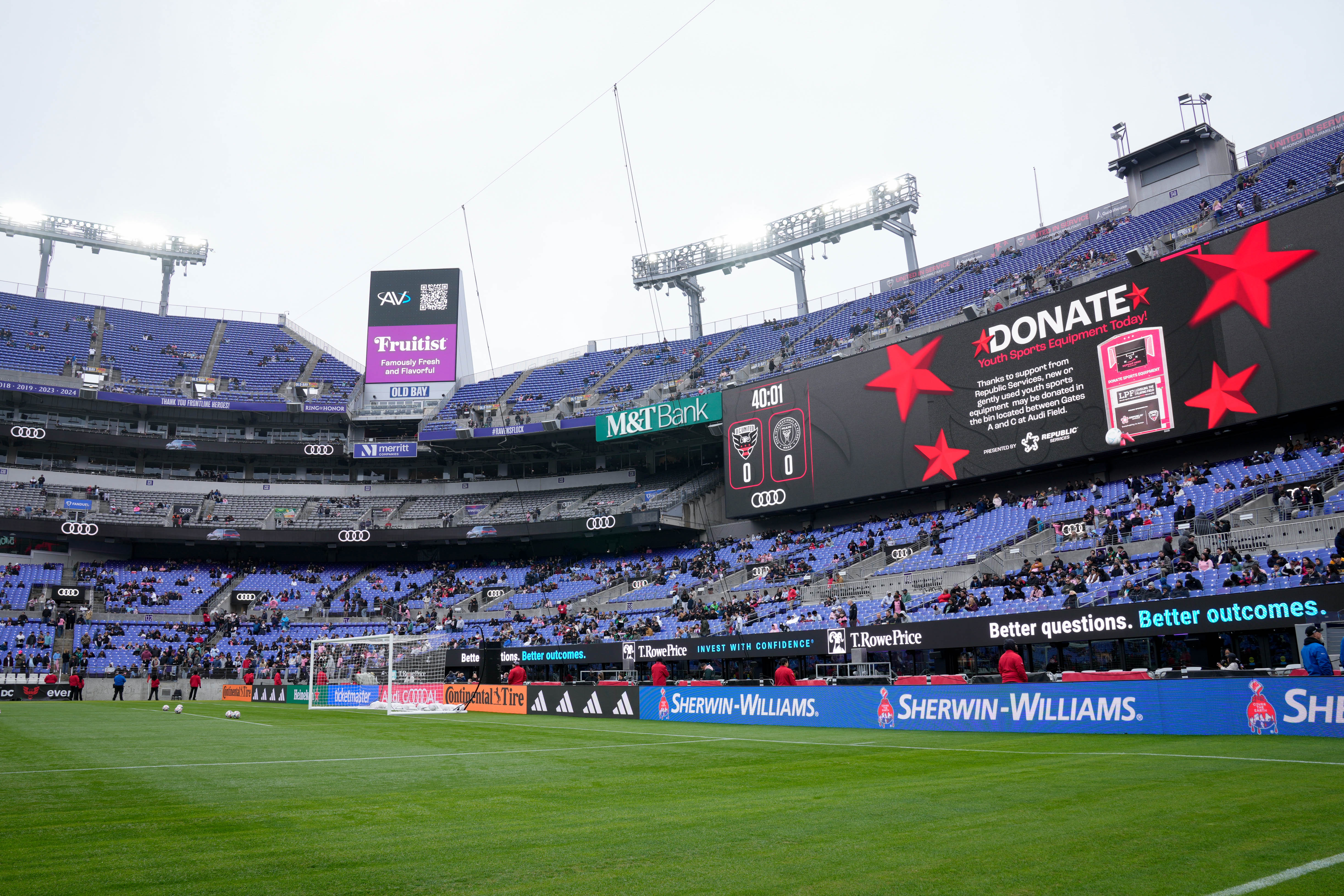 M&T Bank Stadium in Baltimore hosted a soccer match between D.C. United and Inter Miami earlier this year.