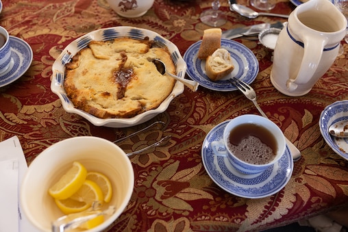 The last course of the living history meal consisted of 2 sweet desserts using locally sourced ingredients on September 8th 2024 at Fort McHenry in Baltimore City.