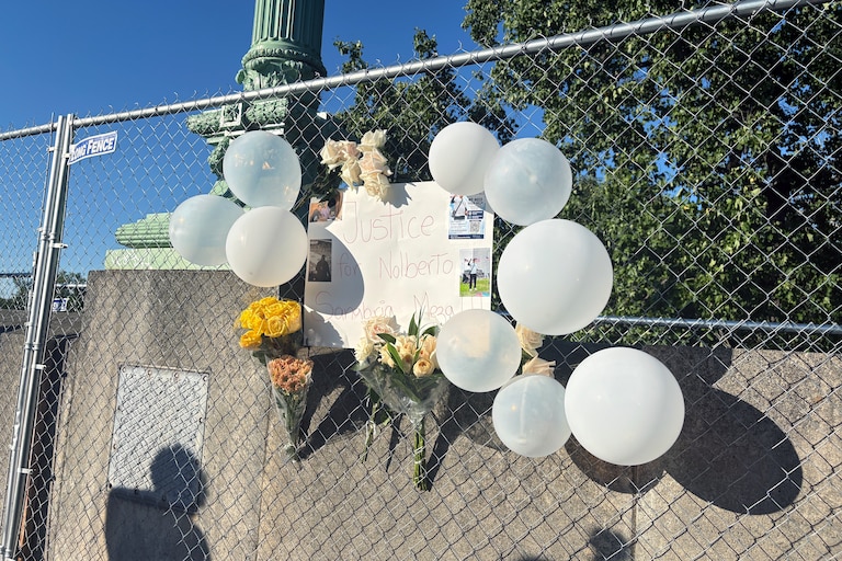 WEDNESDAY, JUNE 24, 2026 - Food delivery drivers gather on the Taft Bridge Wednesday night to mourn their friend and colleague.