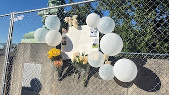WEDNESDAY, JUNE 24, 2026 - Food delivery drivers gather on the Taft Bridge Wednesday night to mourn their friend and colleague.