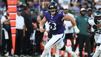 Ravens center Danny Pinter (63) in action during the first half of a preseason game against the Philadelphia Eagles on Aug. 15.