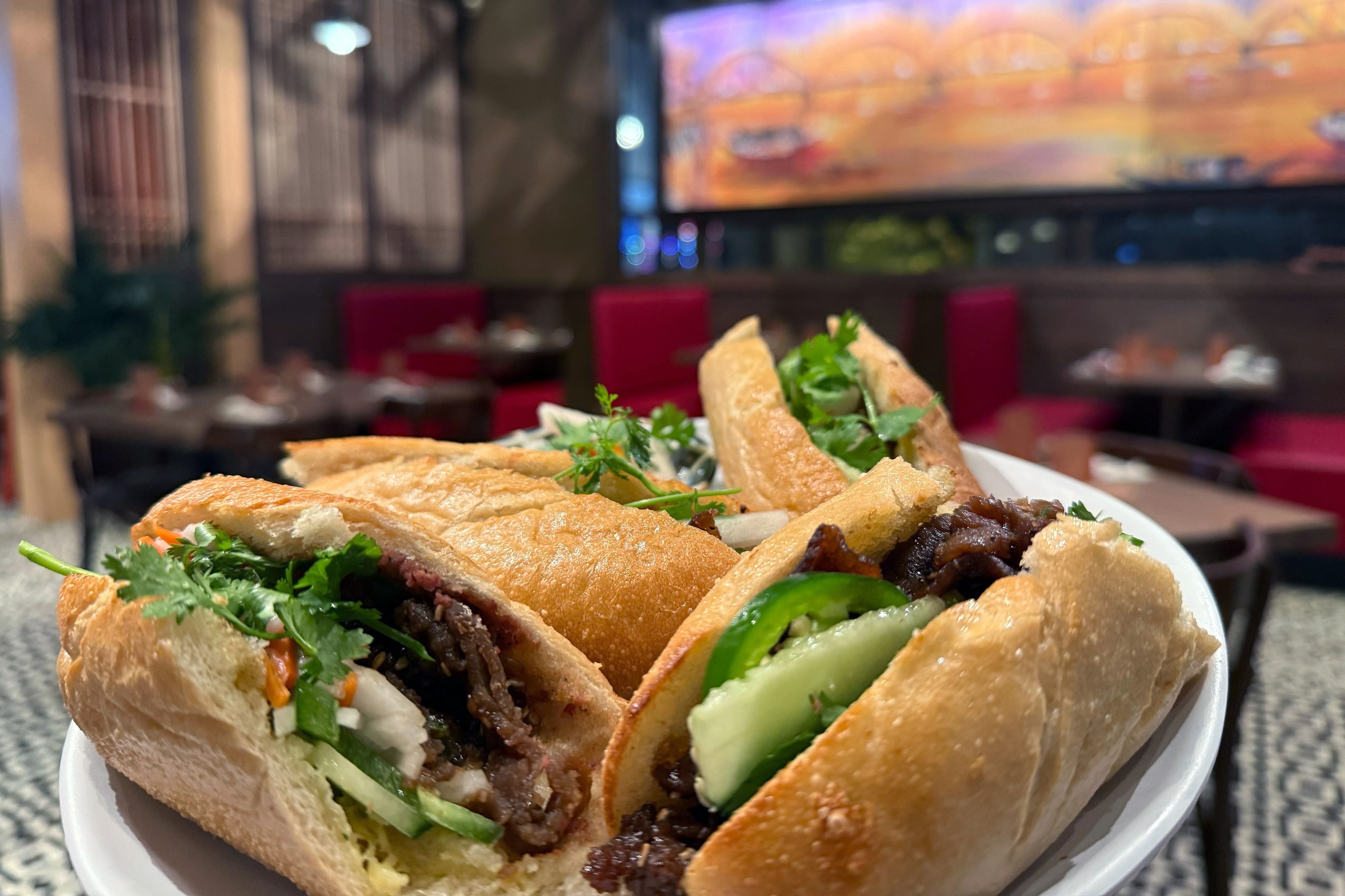 At Truong Tien, diners can partake in dishes said to have been served to royalty. A double portion of the restaurant's banh mi, served on house baguette.