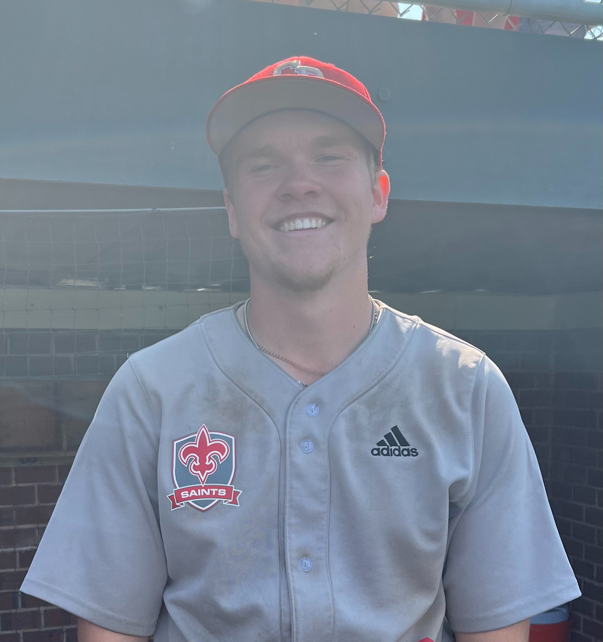 Patrik Simons helped Concordia Prep keep its MIAA C Conference baseball championship hopes intact Sunday afternoon. The senior scored the lead run in the 12th inning and got the win on the mound with four innings of relief as the Saints forced a decisive final game of the MIAA C double elimination tournament with a 11-4 victory over Key School at Joe Cannon Stadium in Harmans.