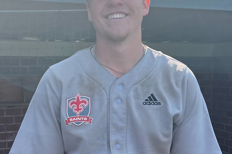 Patrik Simons helped Concordia Prep keep its MIAA C Conference baseball championship hopes intact Sunday afternoon. The senior scored the lead run in the 12th inning and got the win on the mound with four innings of relief as the Saints forced a decisive final game of the MIAA C double elimination tournament with a 11-4 victory over Key School at Joe Cannon Stadium in Harmans.