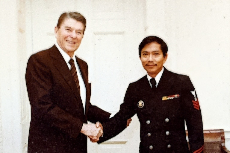 Paul Torres was eventually assigned to the White House as a traveling chef and cooked for President Ronald Reagan.