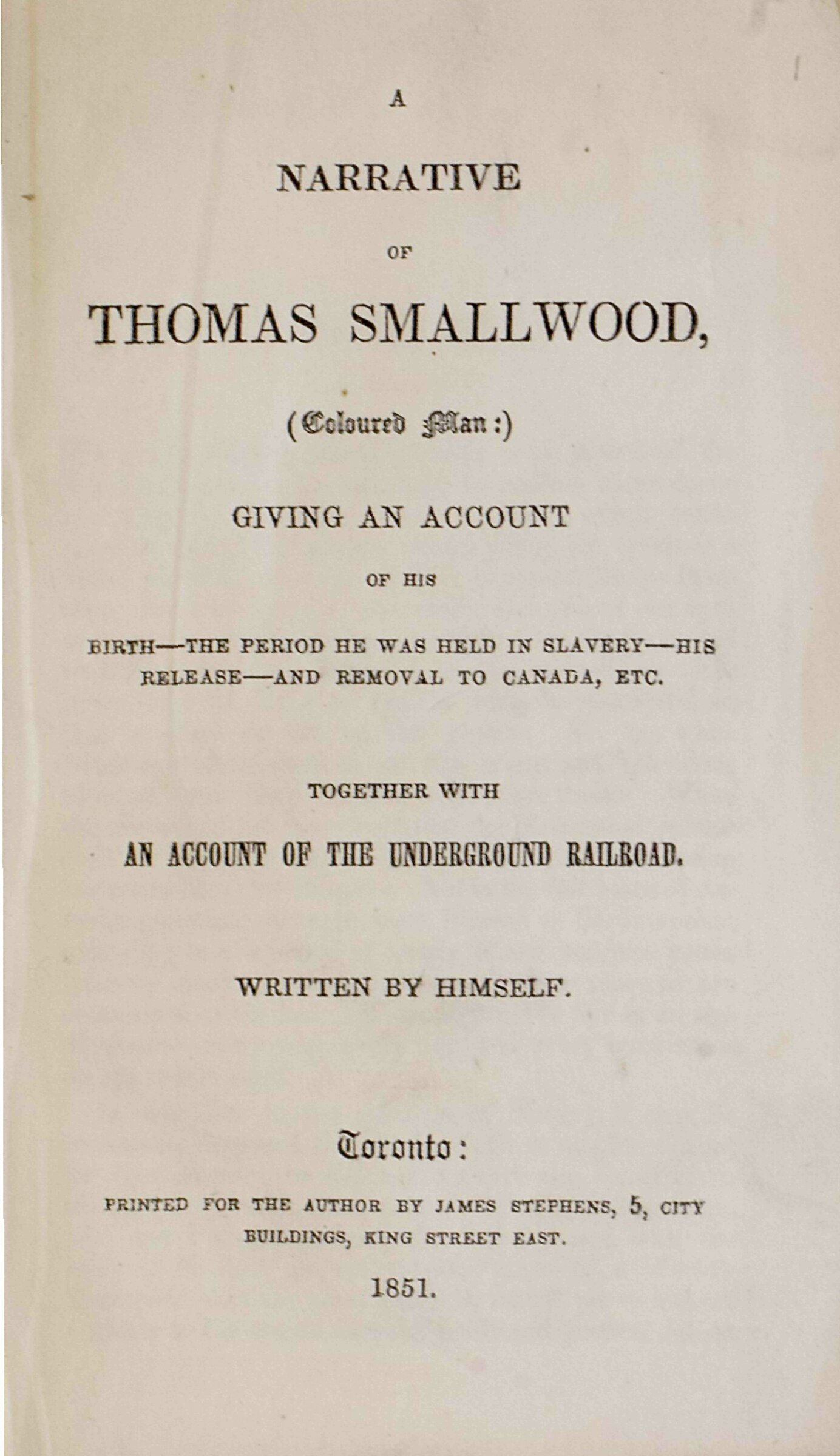 Thomas Smallwood is considered the first person to use the phrase “underground railroad,” which he did when writing about how he led hundreds of enslaved people in Maryland and D.C. to freedom.