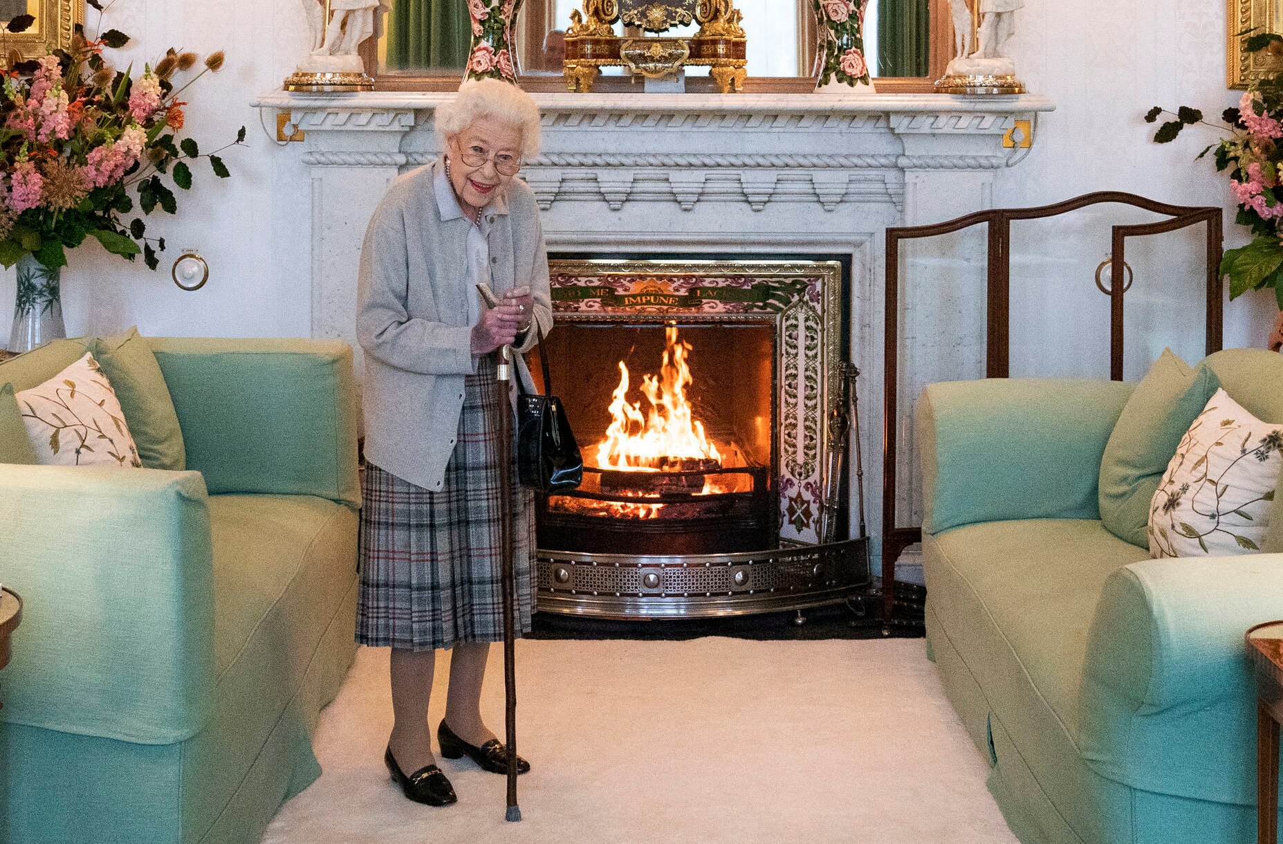 Britain's Queen Elizabeth II waits in the Drawing Room before receiving Liz Truss for an audience at Balmoral, in Scotland, Tuesday, Sept. 6, 2022, where Truss was invited to become Prime Minister and form a new government. Buckingham Palace says Queen Elizabeth II is under medical supervision as doctors are “concerned for Her Majesty’s health.” The announcement comes a day after the 96-year-old monarch canceled a meeting of her Privy Council and was told to rest.