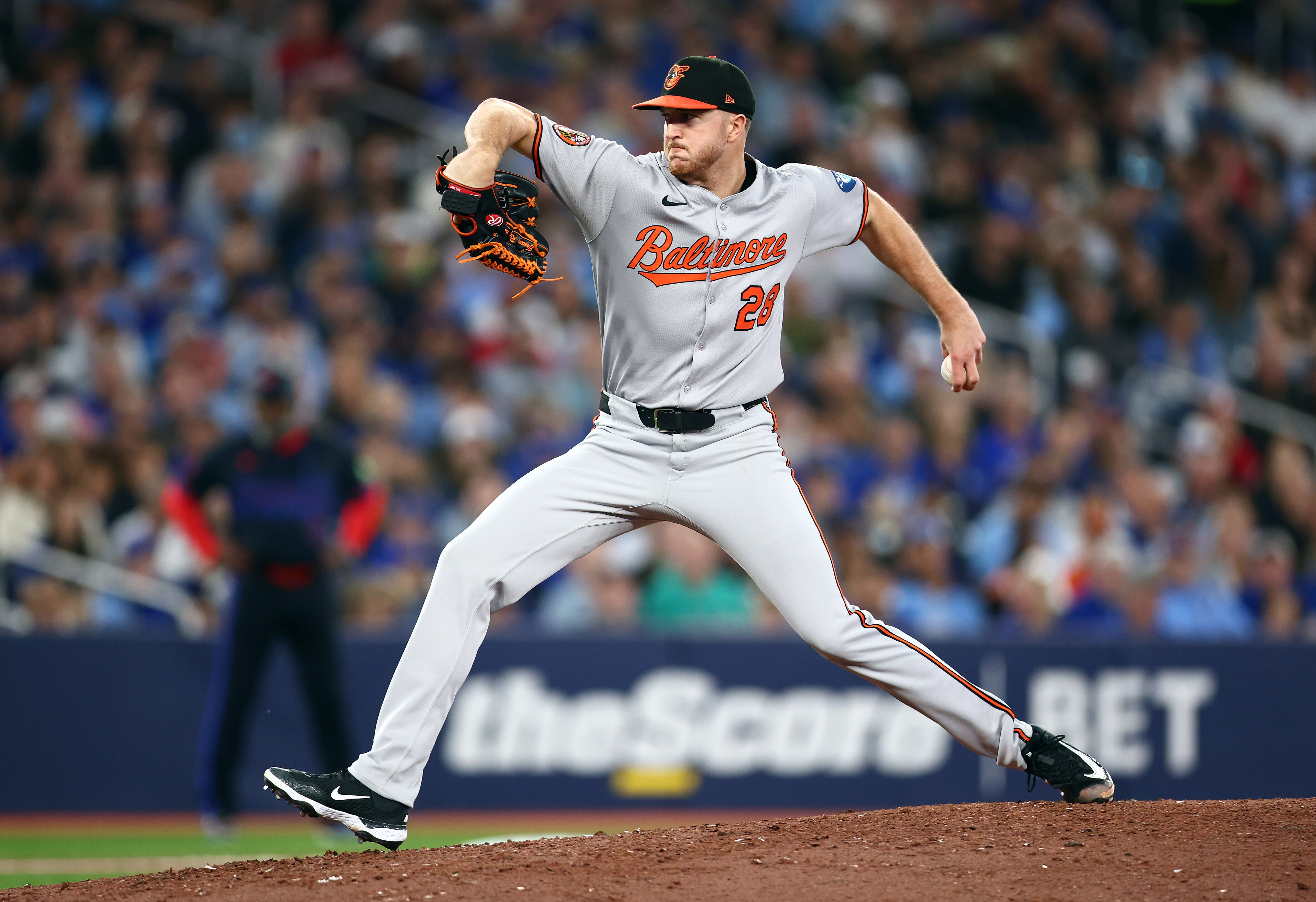 Trevor Rogers allowed one unearned run in five innings Friday night at Toronto.