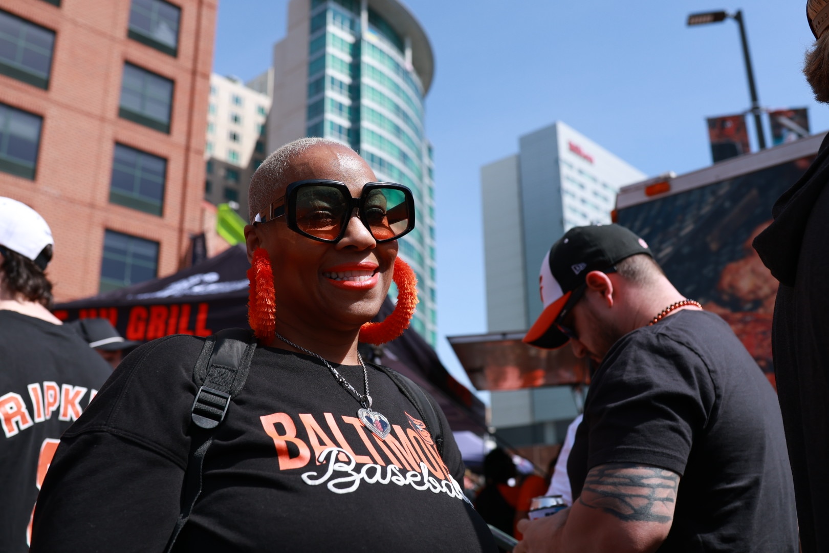 Tammy Dent attends a pregame event outside of the Hampton by Hilton hotel in Baltimore, Md., ahead of the Orioles home opener on Monday, March 31, 2025,