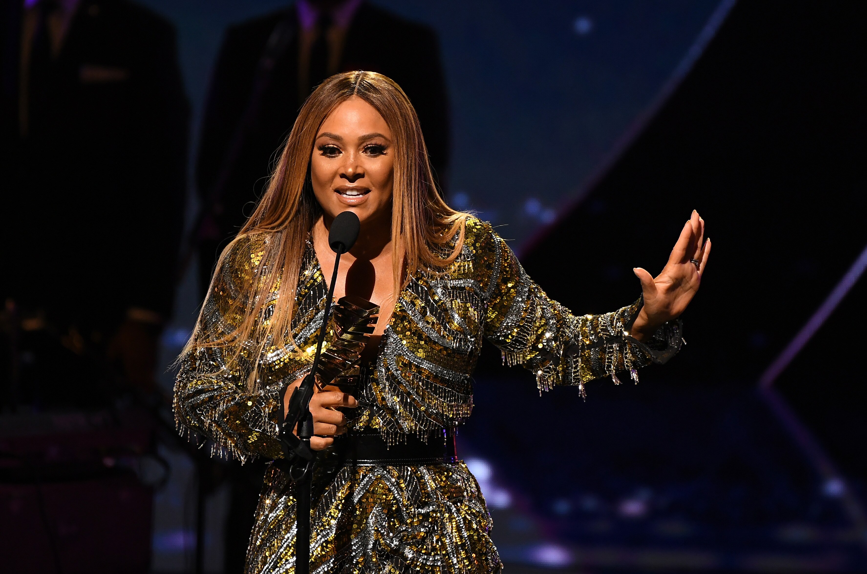 Singer Tamia onstage during 2019 Black Music Honors at Cobb Energy Performing Arts Centre on September 5, 2019, in Atlanta, Georgia.