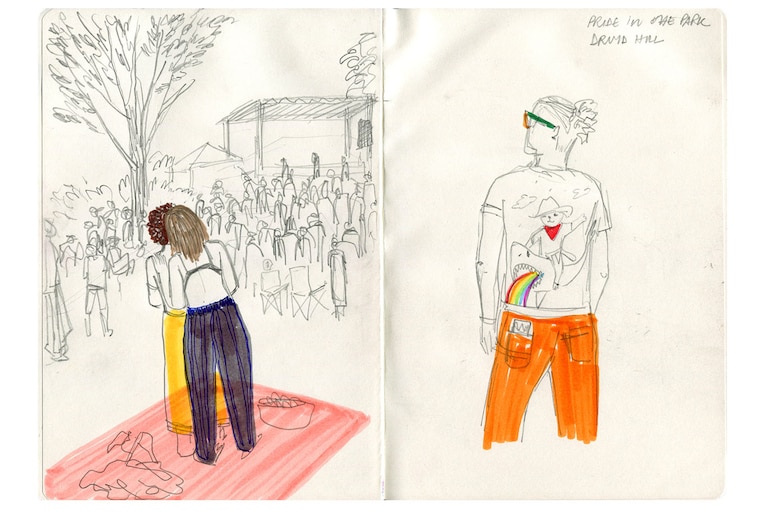 Sketches from Pride 2022.