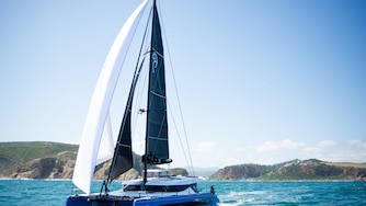 The Knysna 550 is a South African catamaran making its North American debut at the Annapolis Sailoat Show in October.