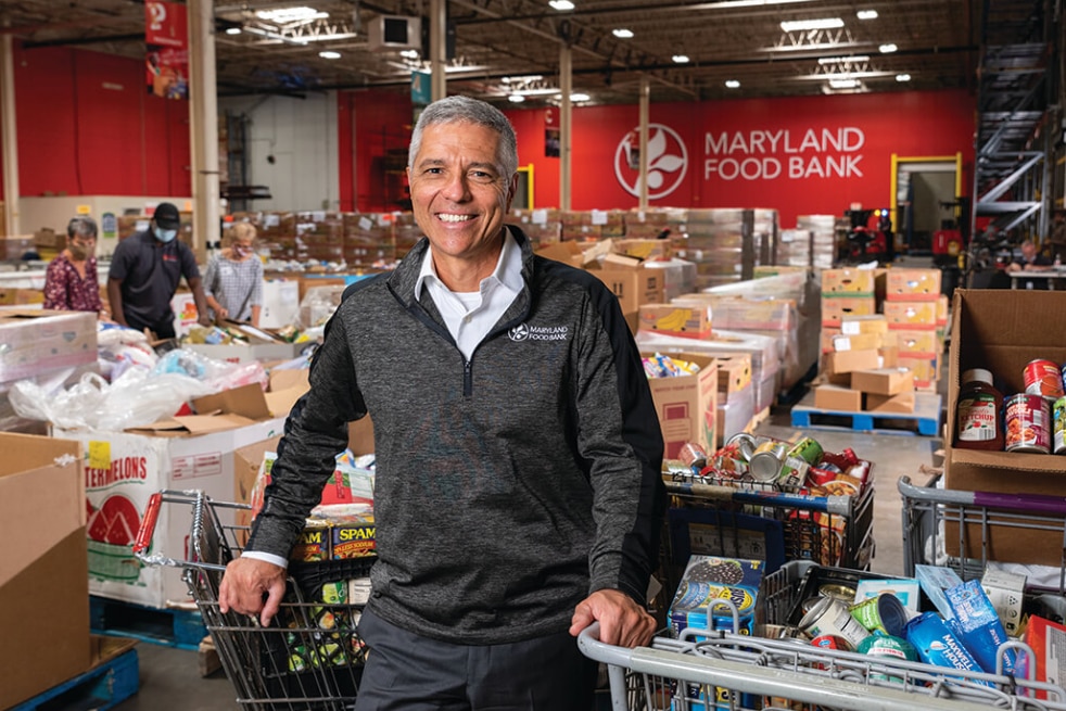 Carmen Del Guercio, the outgoing CEO of Maryland Food Bank.