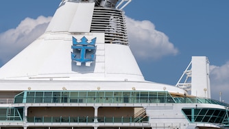 Royal Caribbean’s “Vision of the Seas” is docked at the Port of Baltimore on May 24, 2024. The ship, which departs on May 25, will be the first cruise departure from the port since the Key Bridge collapse.