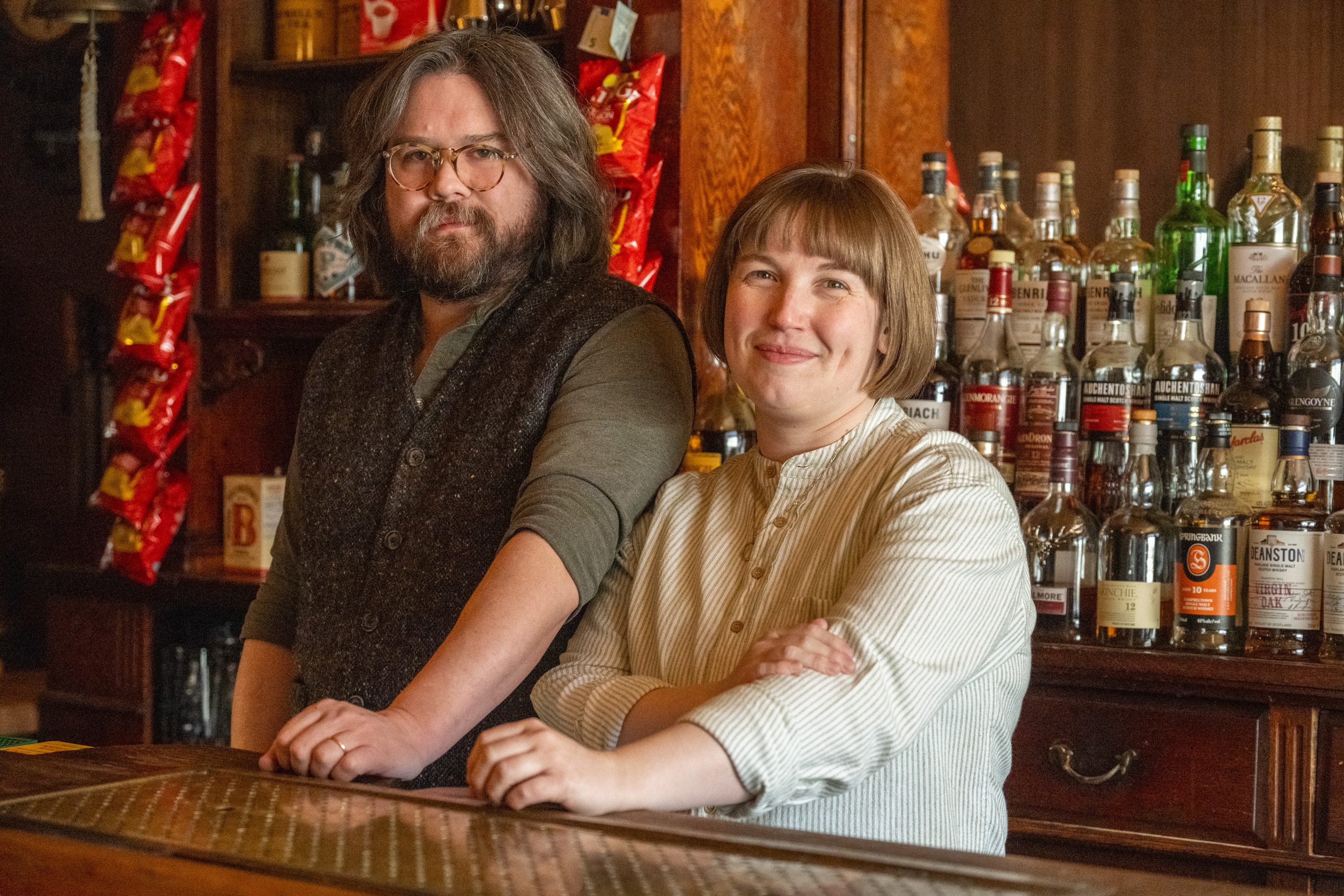 Husband and wife team Will Mester and Millie Powell at their Fells Point pub, The Wren. 