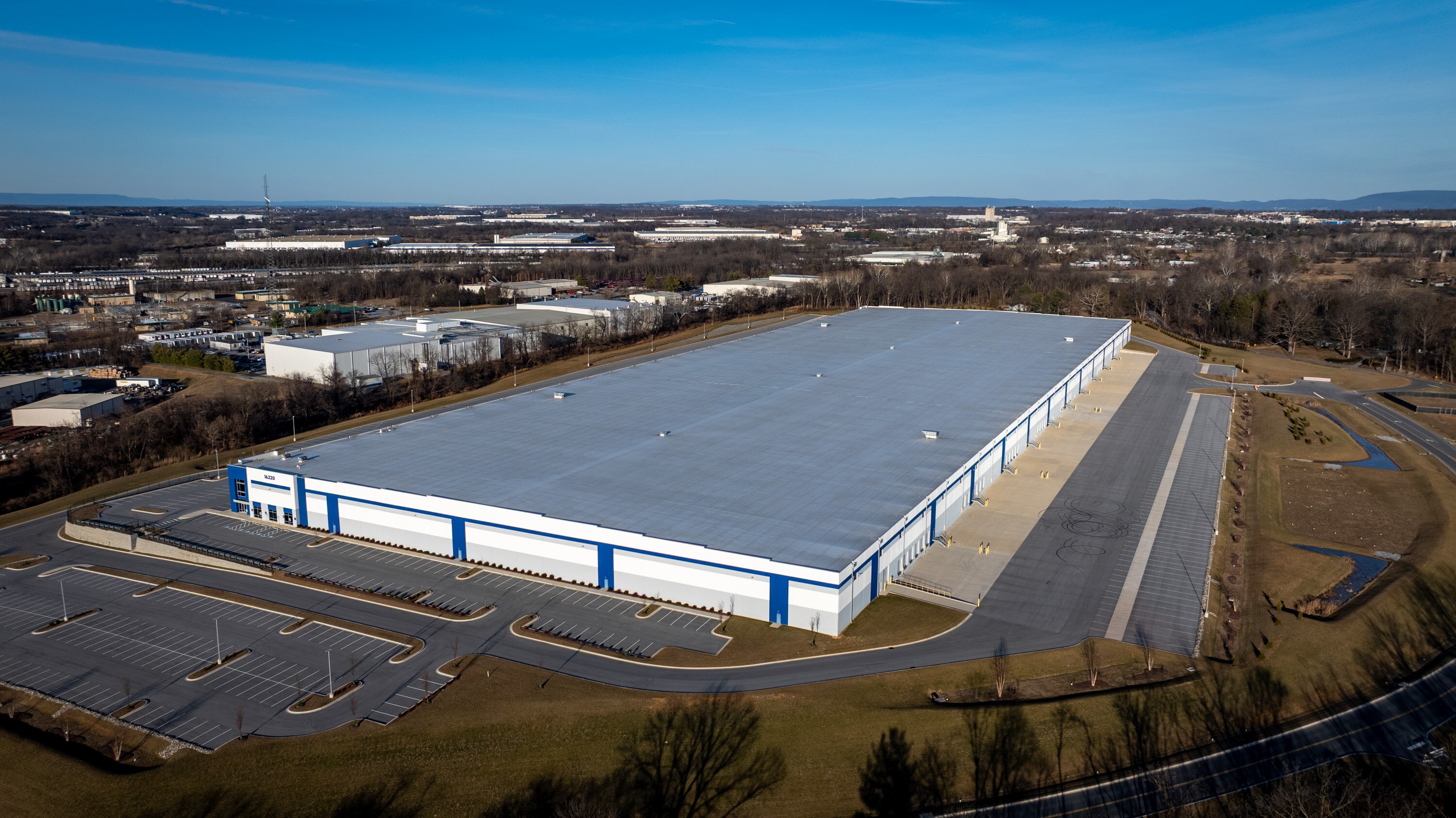 Friday, Jan. 23, 2026 — This new warehouse off Hopewell Road outside Hagerstown has beed toured by government officials for possible use as an ICE detention facility.